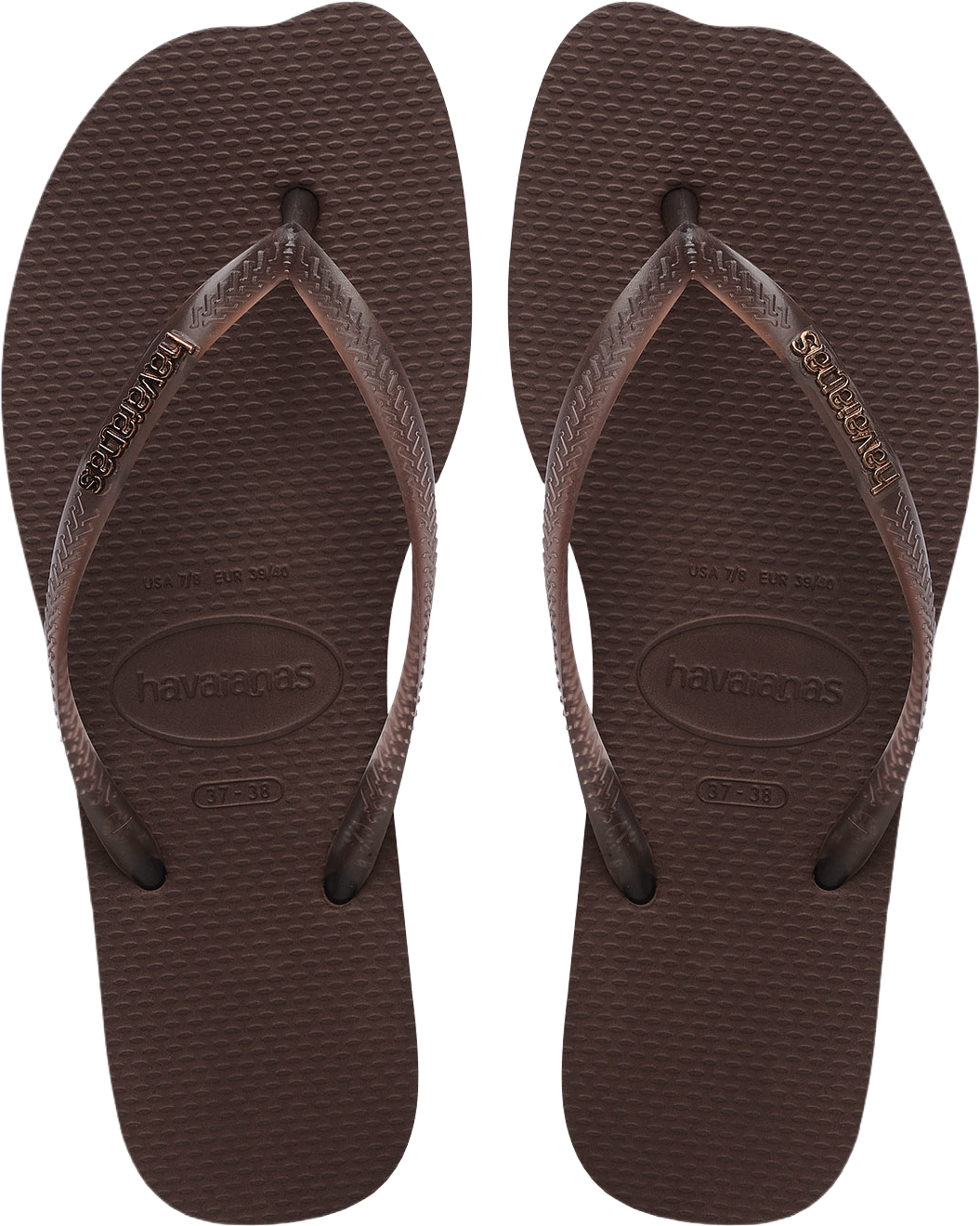 Hav. Slim Split, från Havaianas, i färgen Dark Brown. Klicka för att öppna bilden i stort format