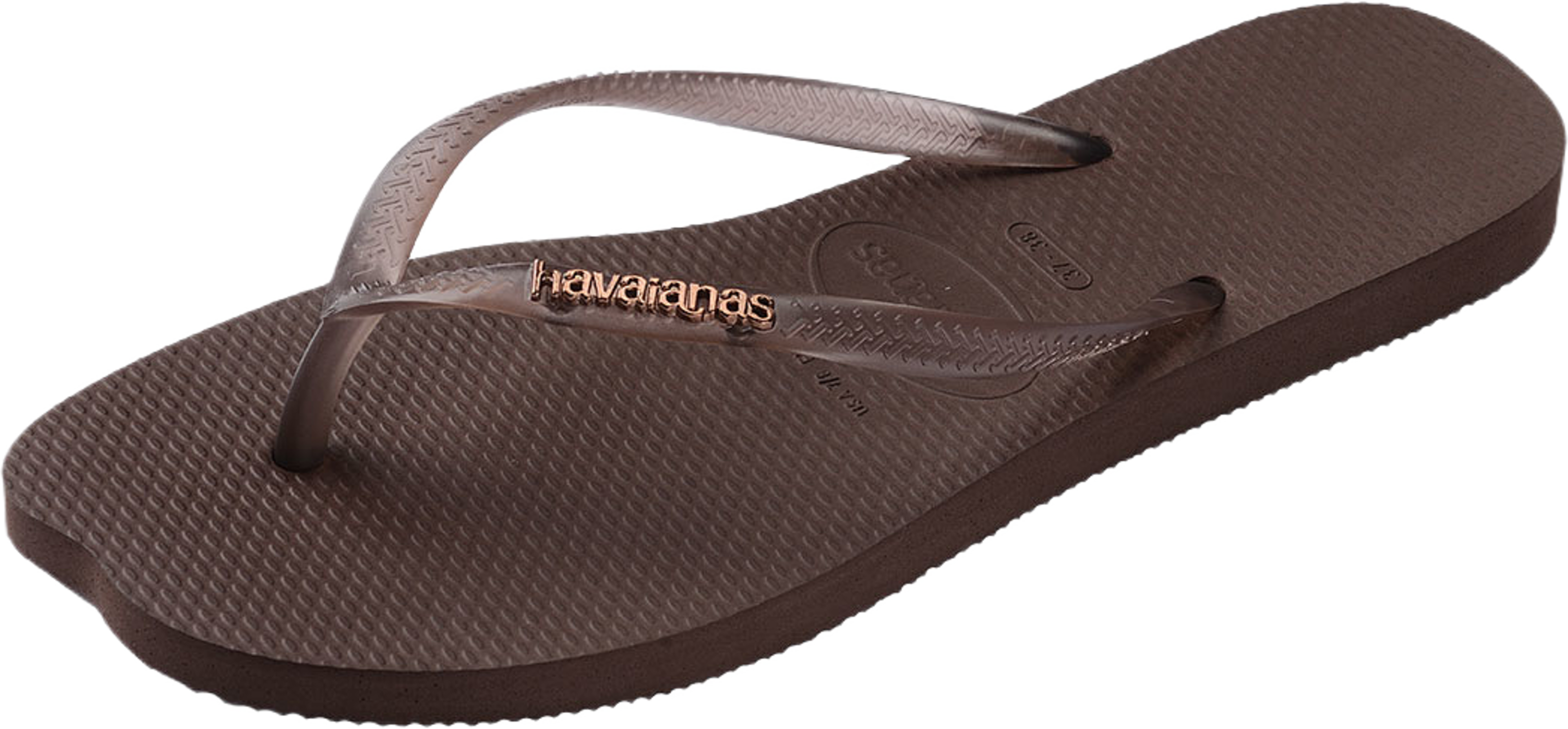 Hav. Slim Split, från Havaianas, i färgen Dark Brown. Klicka för att öppna bilden i stort format