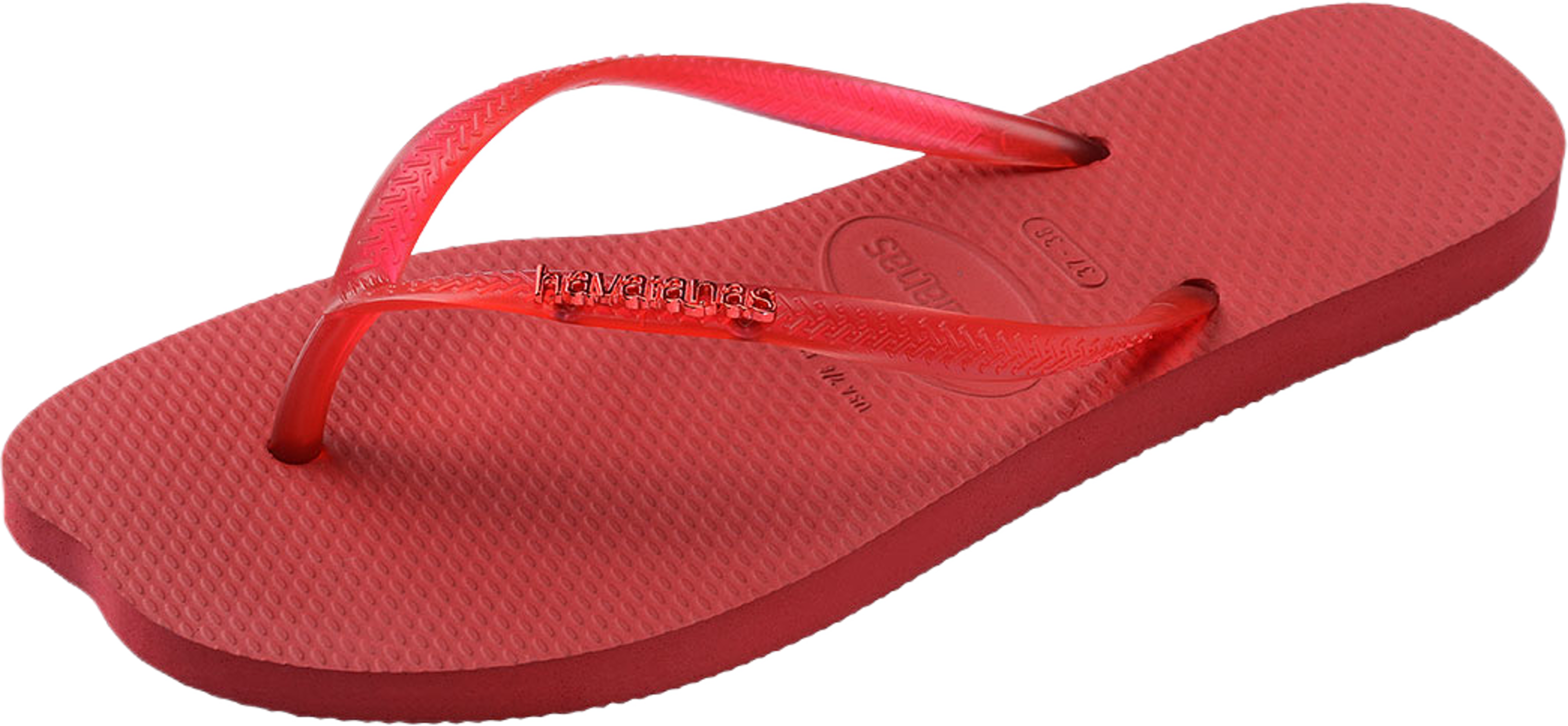 Hav. Slim Split, från Havaianas, i färgen Red. Klicka för att öppna bilden i stort format