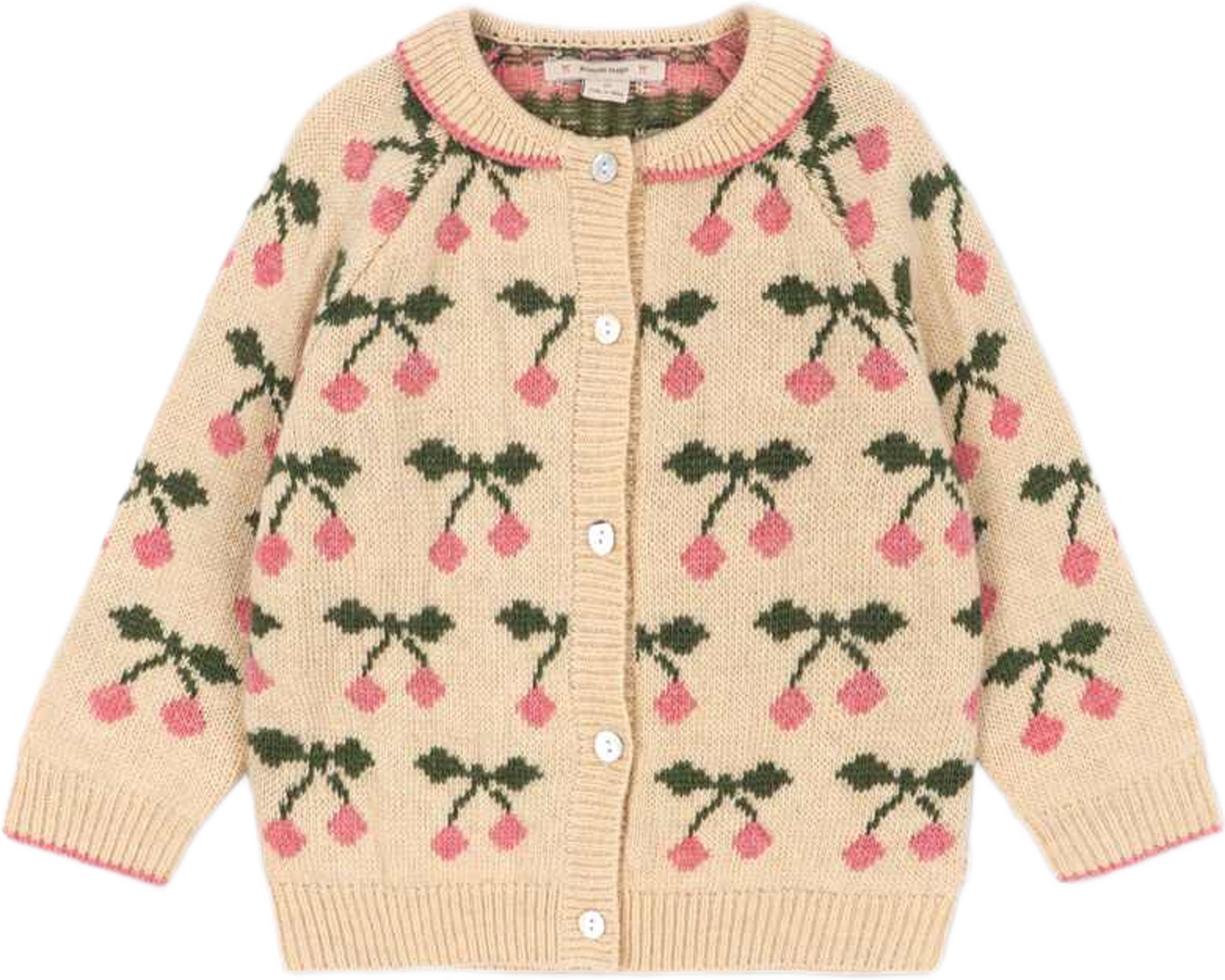 BELOU COLLAR CARDIGAN, från Konges Sløjd, i färgen Cherry. Klicka för att öppna bilden i stort format