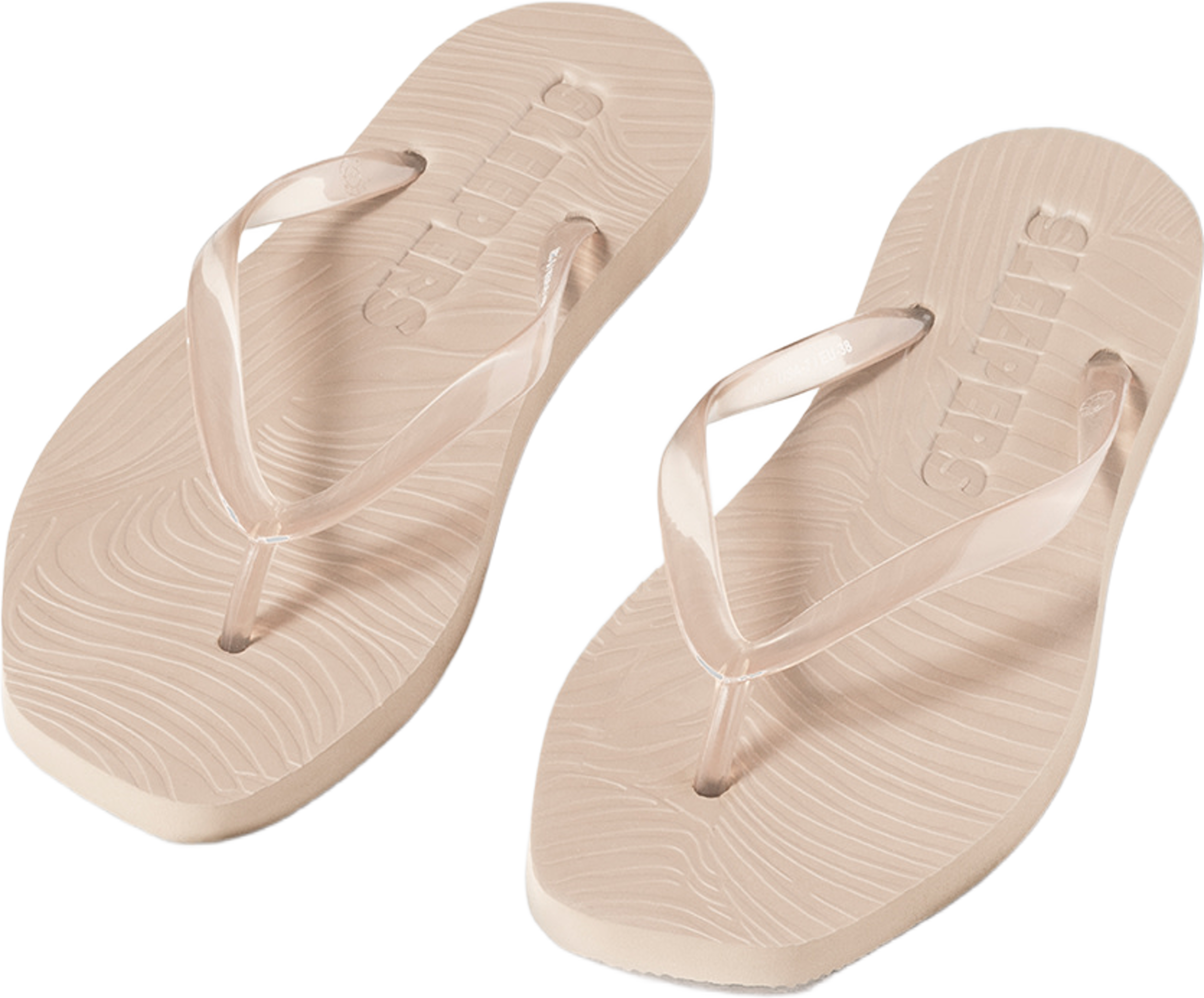 Tapered Transparent Flip Flop, från Sleepers, i färgen Eggnog. Klicka för att öppna bilden i stort format