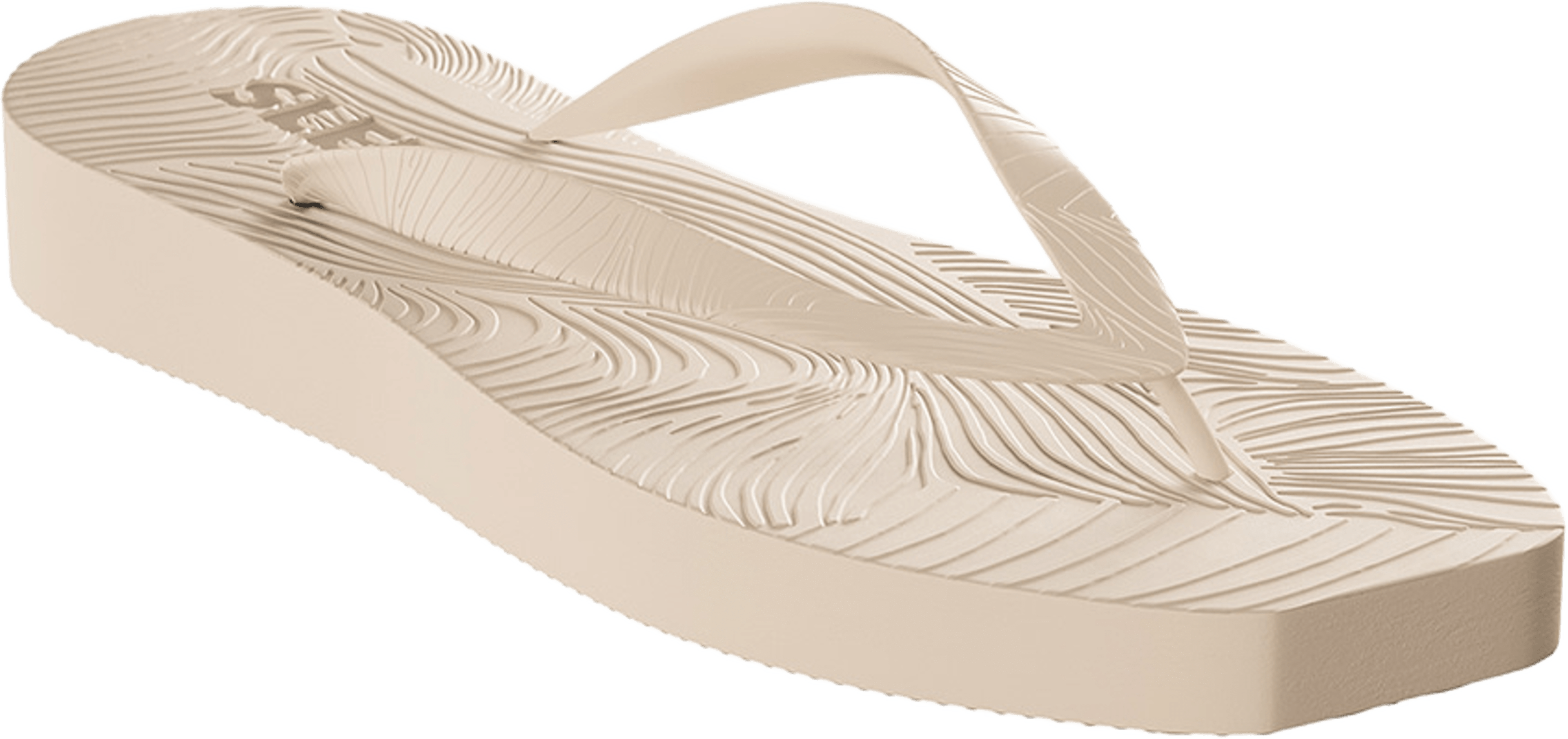 Tapered Platform Flip Flop, från Sleepers, i färgen Eggnog. Klicka för att öppna bilden i stort format