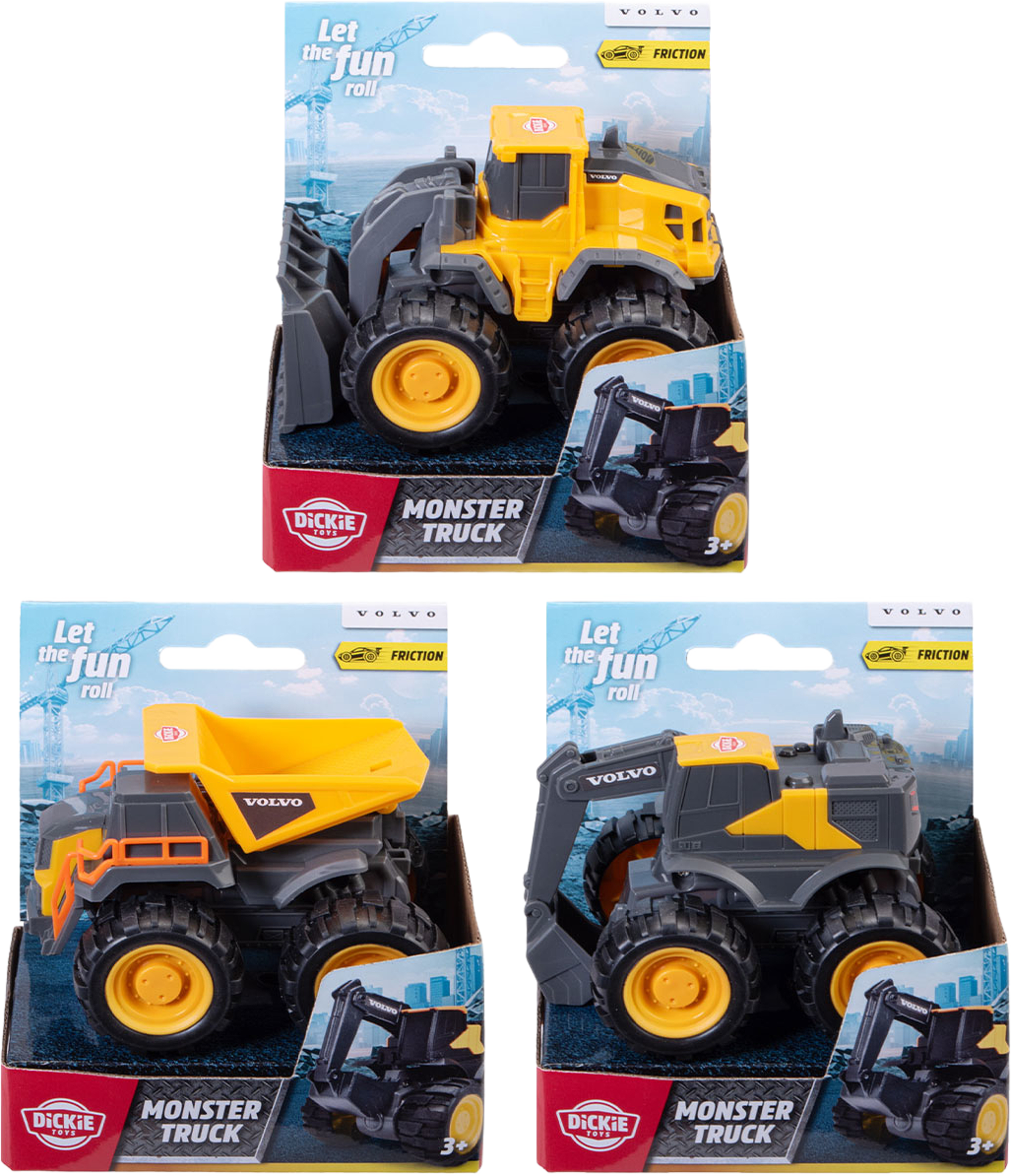 Dickie Toys Volvo Monster Truck, 10 cm, från Dickie, i färgen Flerfärgad. Klicka för att öppna bilden i stort format