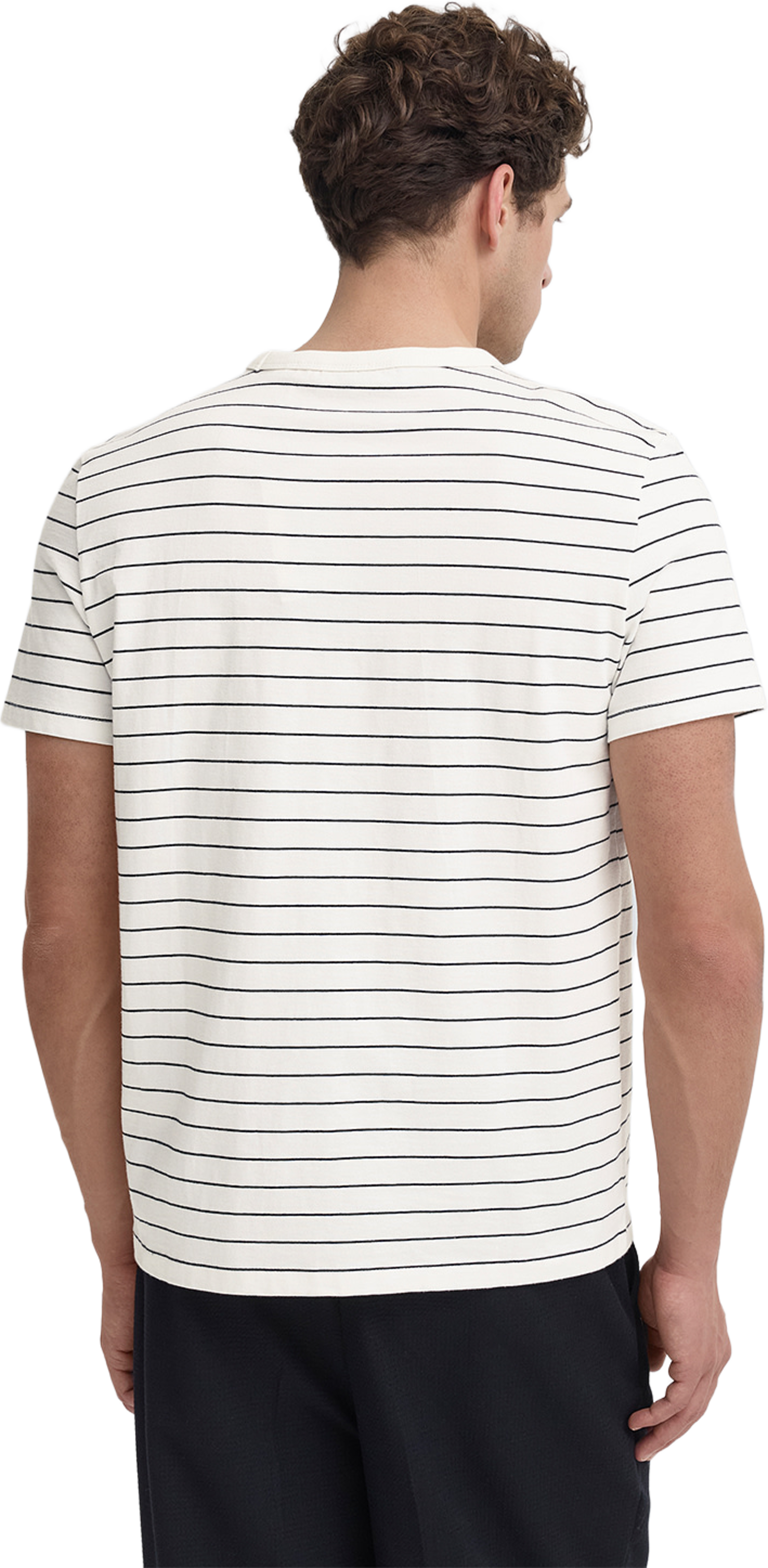 Tangen T-Shirt, från Casual Friday, i färgen Marshmallow With Dark Navy. Klicka för att öppna bilden i stort format