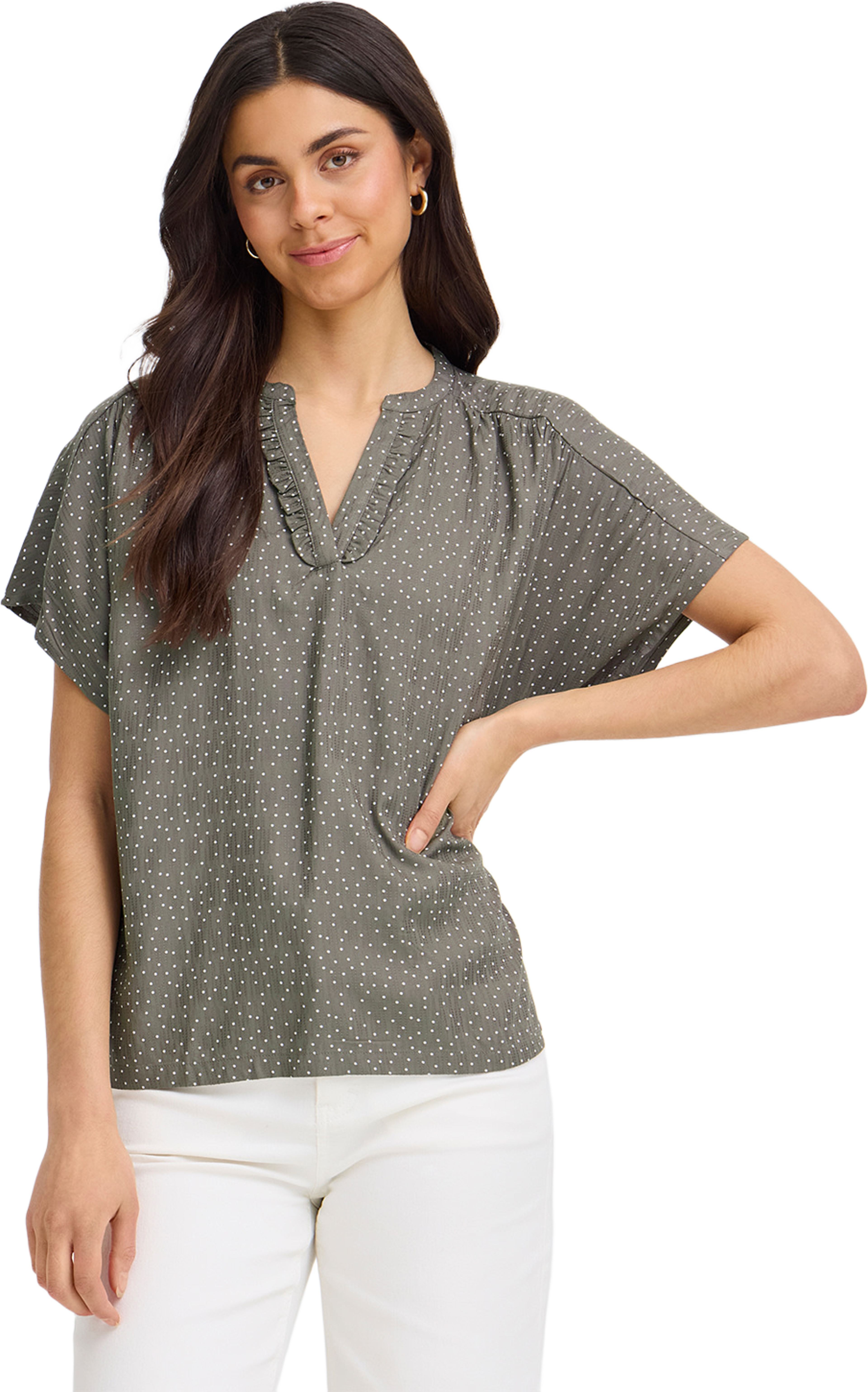 Laya Bl 1, från Fransa, i färgen Dot Dots Smokey Olive. Klicka för att öppna bilden i stort format