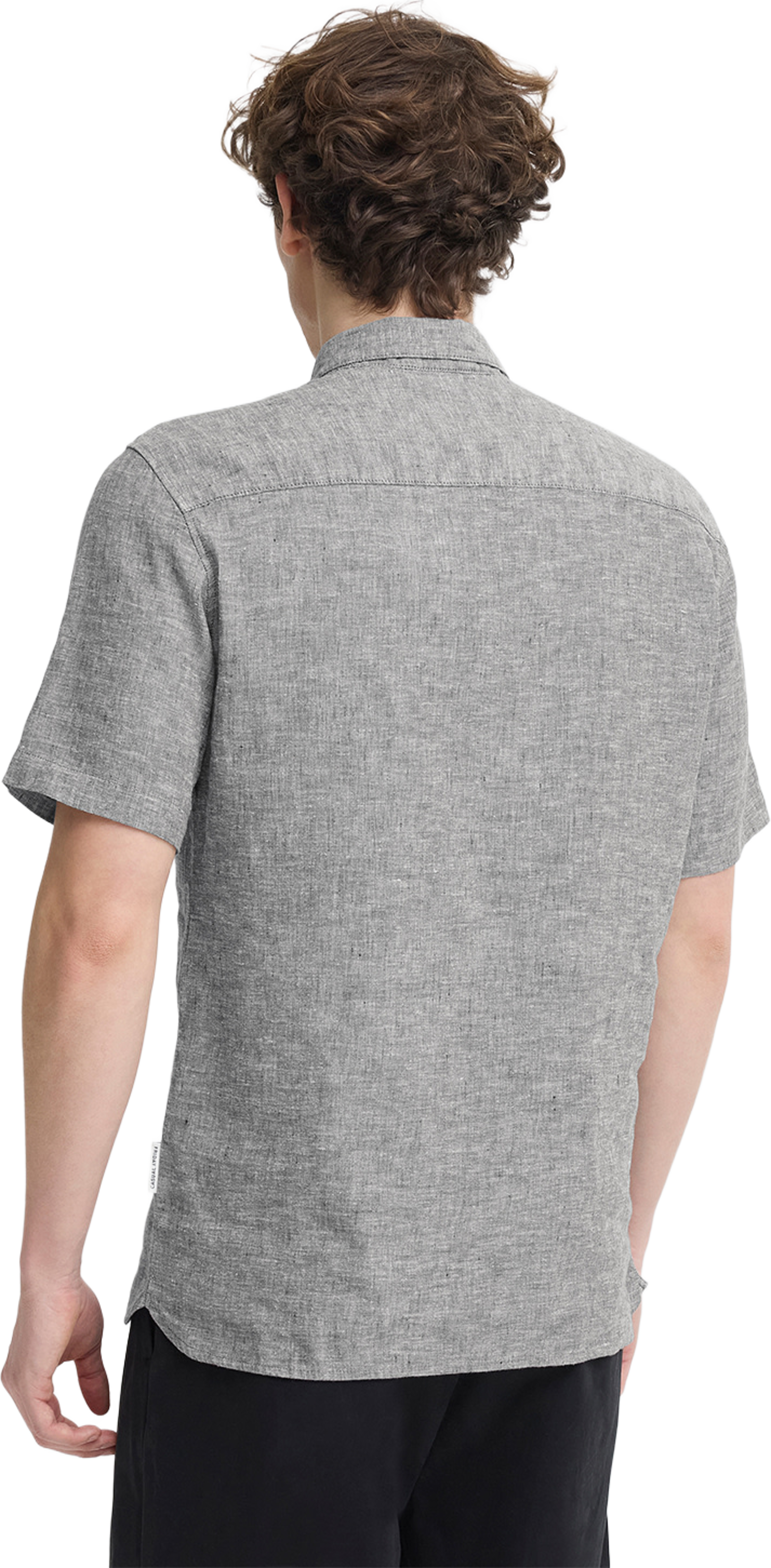 CFANTON 0071 SS 100% linen shirt Shirt, från Casual Friday, i färgen Demitasse Melange. Klicka för att öppna bilden i stort format