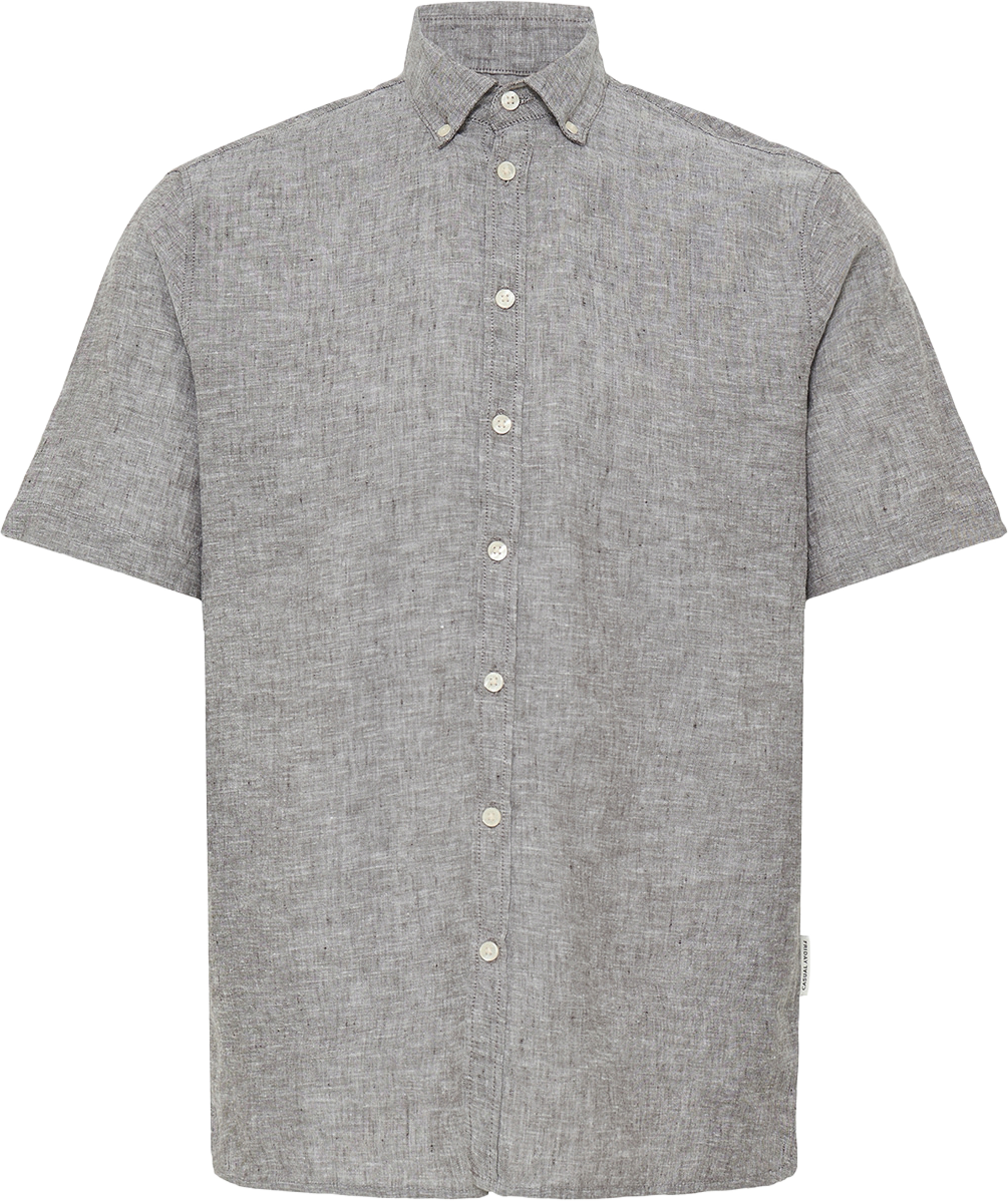 CFANTON 0071 SS 100% linen shirt Shirt, från Casual Friday, i färgen Demitasse Melange. Klicka för att öppna bilden i stort format