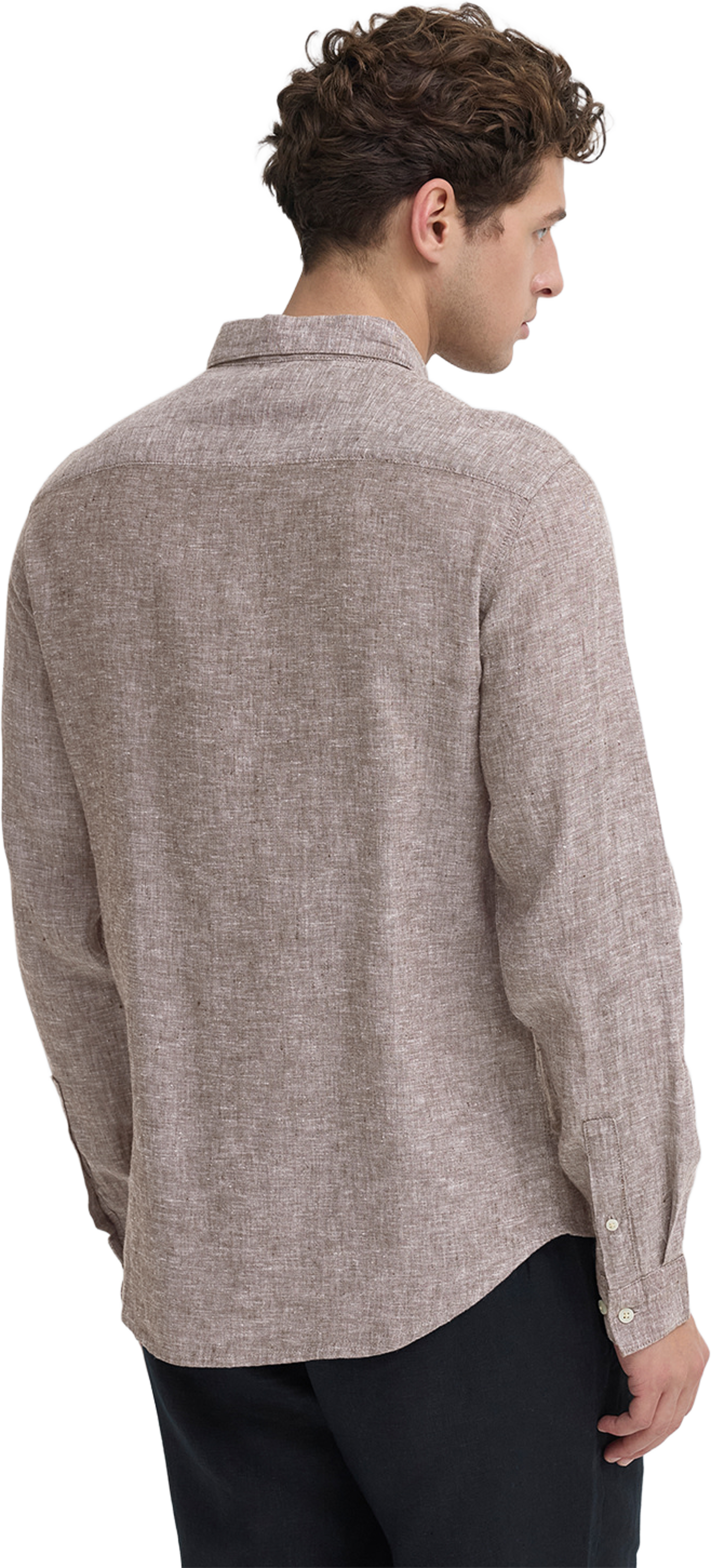 CFANTON BD LS linen shirt Shirt, från Casual Friday, i färgen Demitasse Melange. Klicka för att öppna bilden i stort format