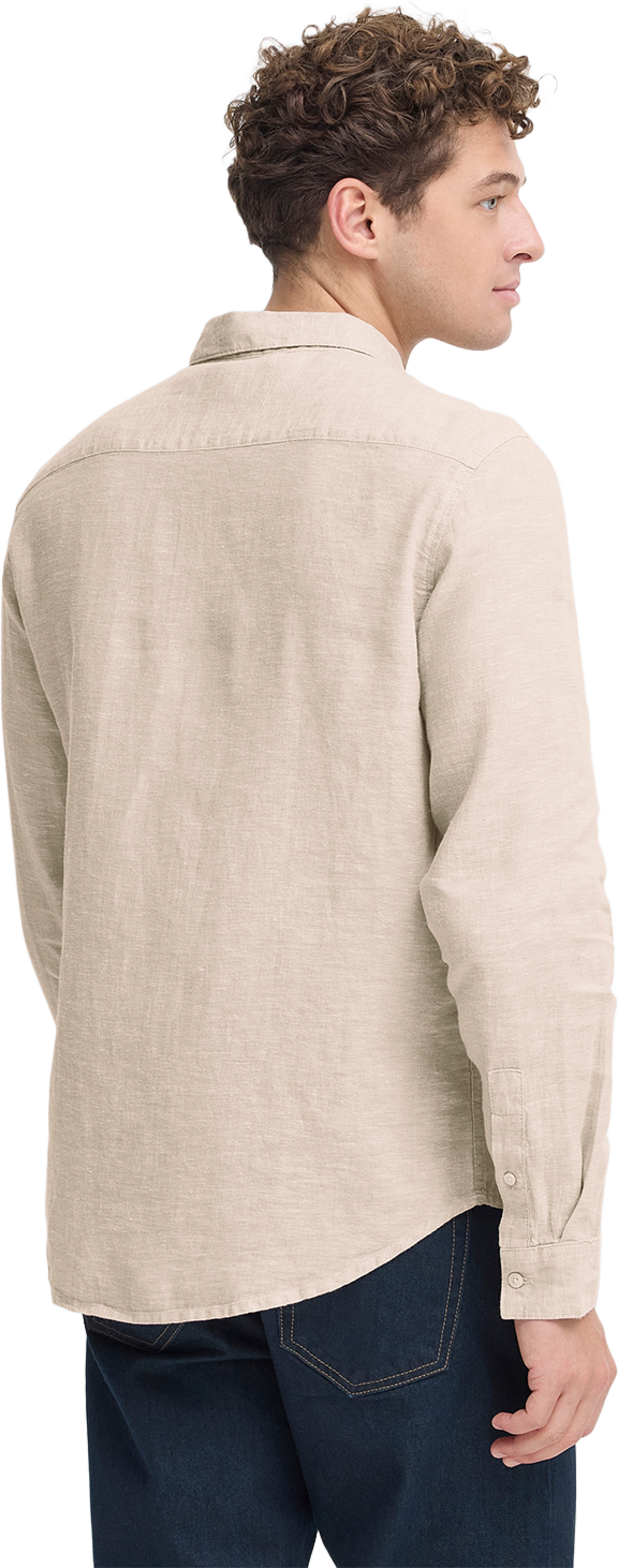 CFANTON BD LS linen shirt Shirt, från Casual Friday, i färgen Plaza Taupe Melange. Klicka för att öppna bilden i stort format