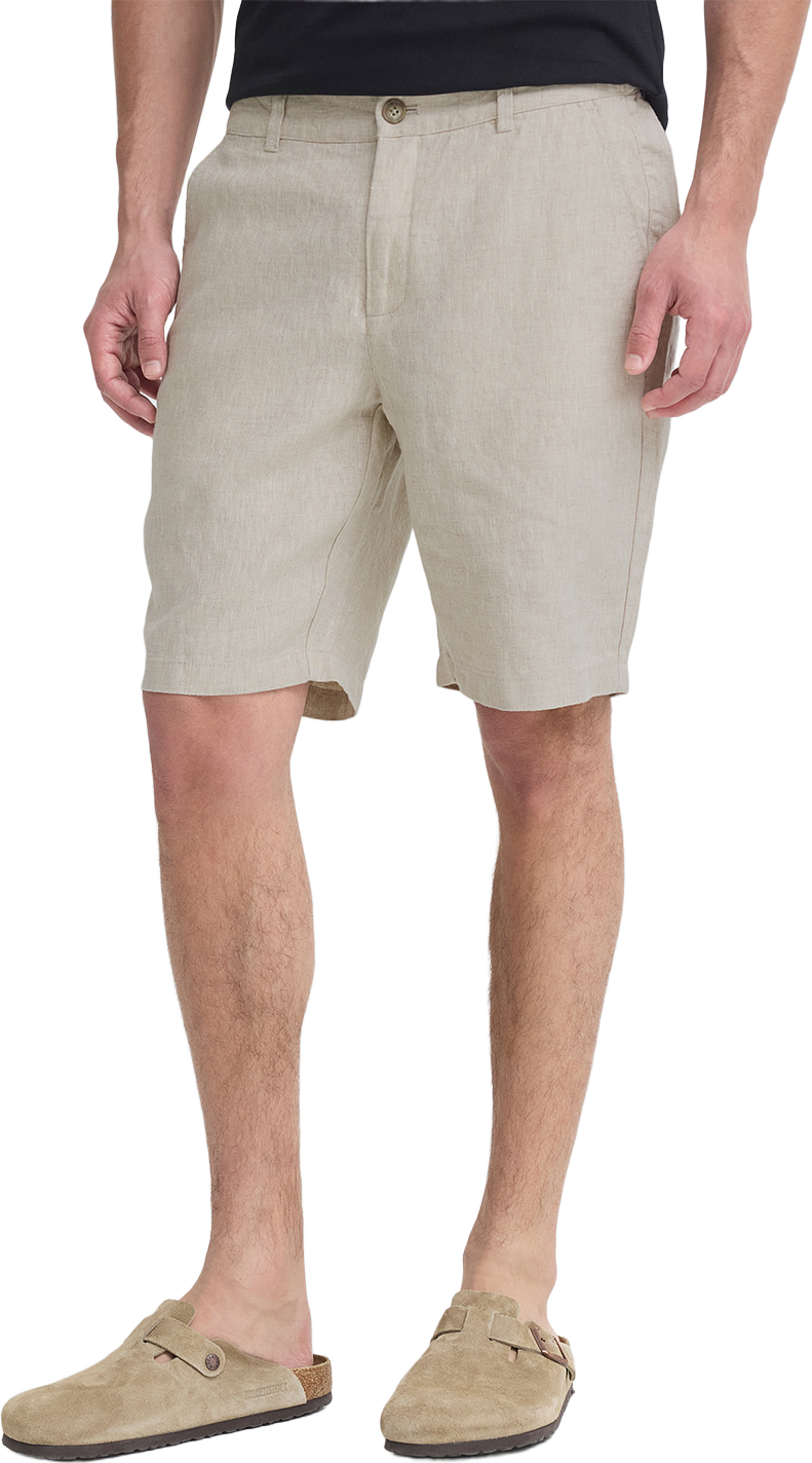 CFPANDRUP 100% linen shorts Short, från Casual Friday, i färgen Plaza Taupe Melange. Klicka för att öppna bilden i stort format