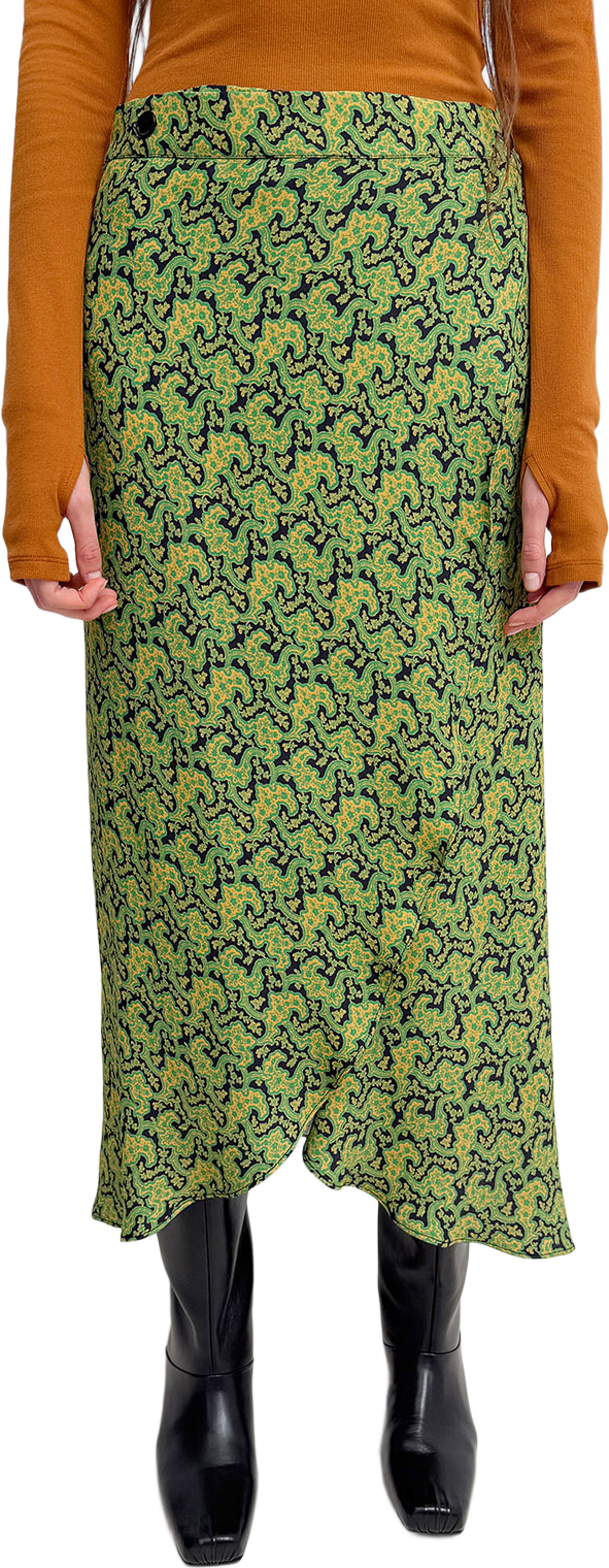 Hizomi Viscose Prt, från Rodebjer, i färgen Branches Paisley Green. Klicka för att öppna bilden i stort format