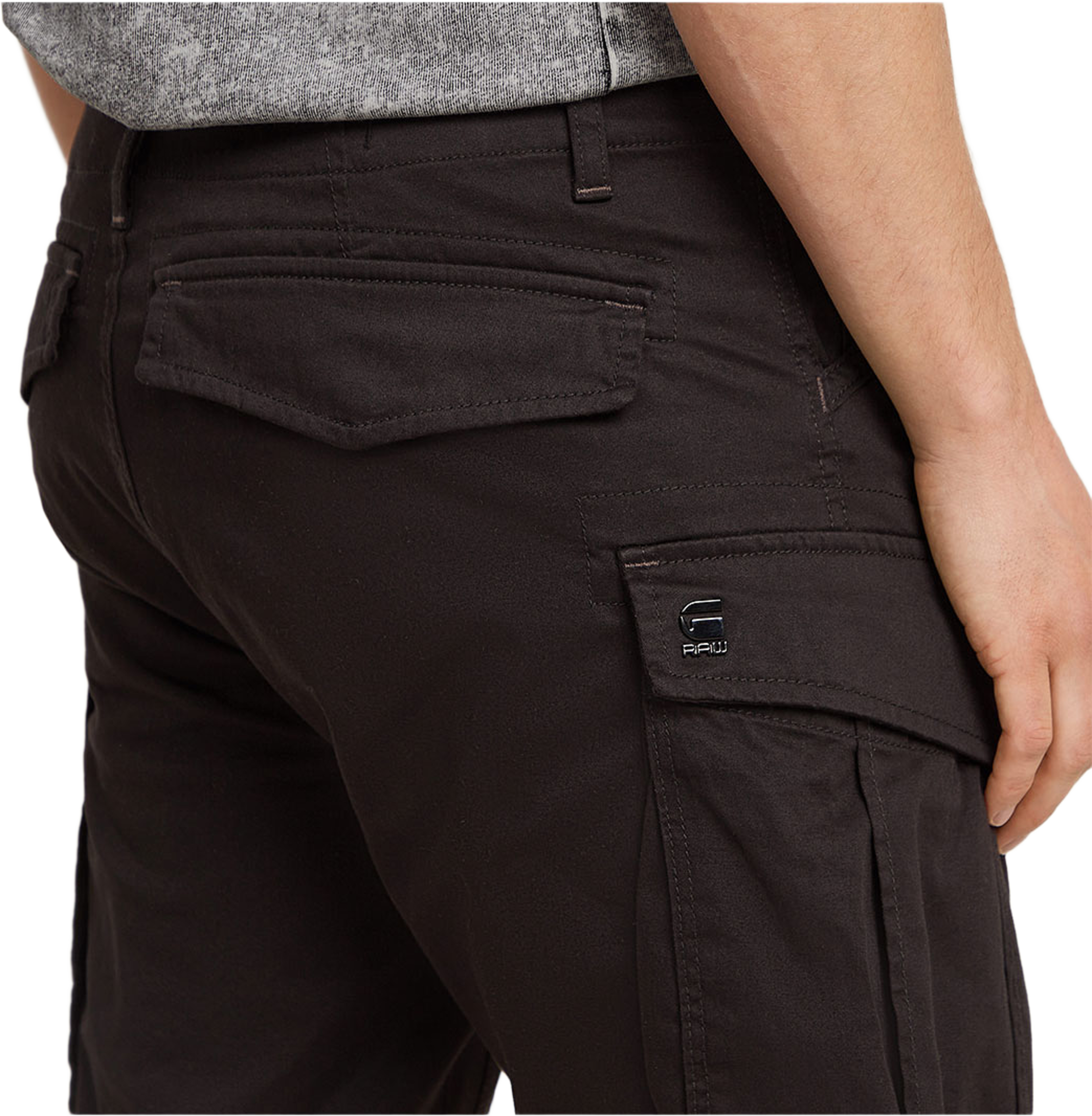 Rovic Zip Regular Shorts, från G-Star, i färgen Dk Black. Klicka för att öppna bilden i stort format