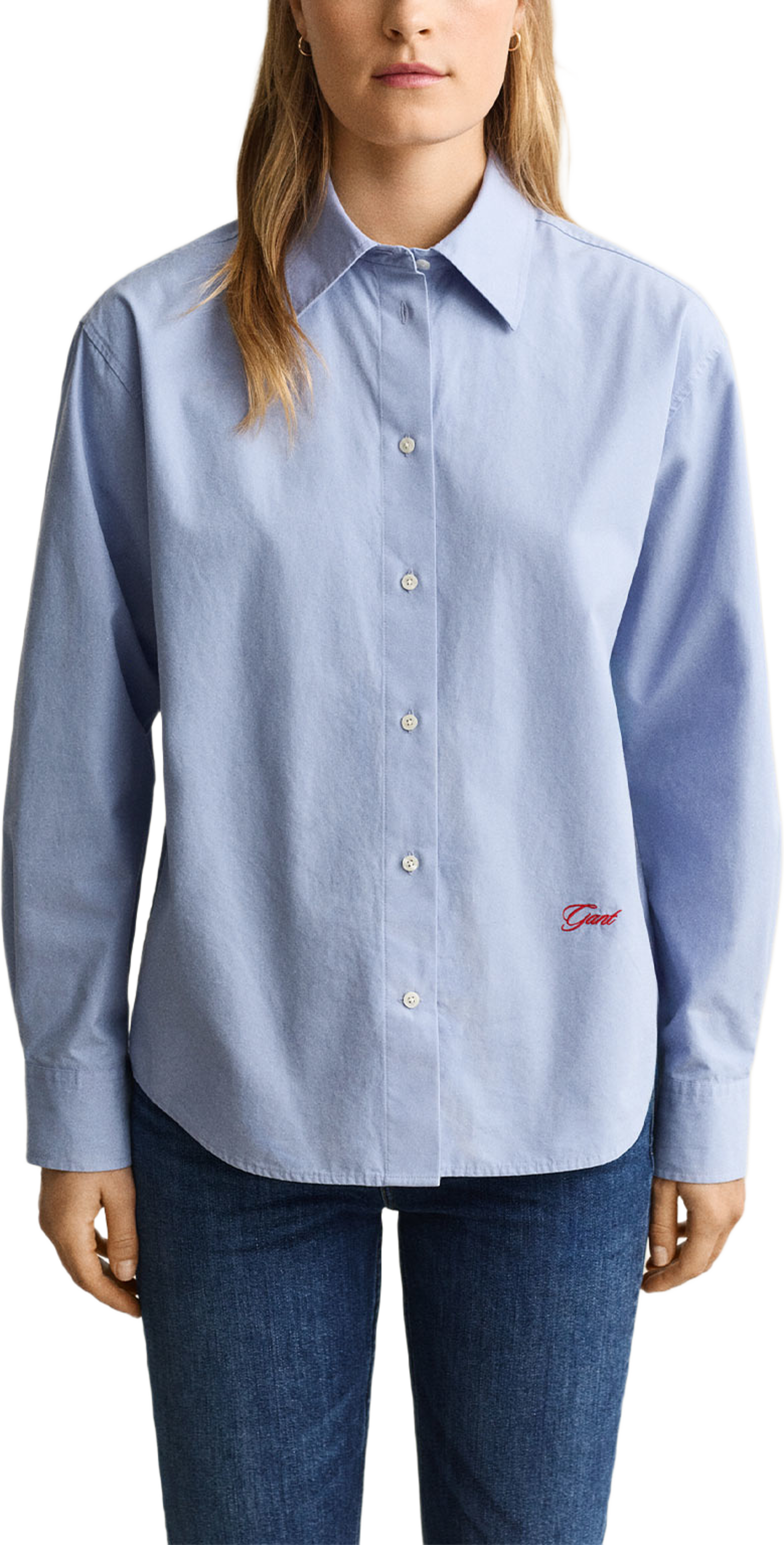 Rel Poplin Shirt, från GANT, i färgen Misty Lavender. Klicka för att öppna bilden i stort format