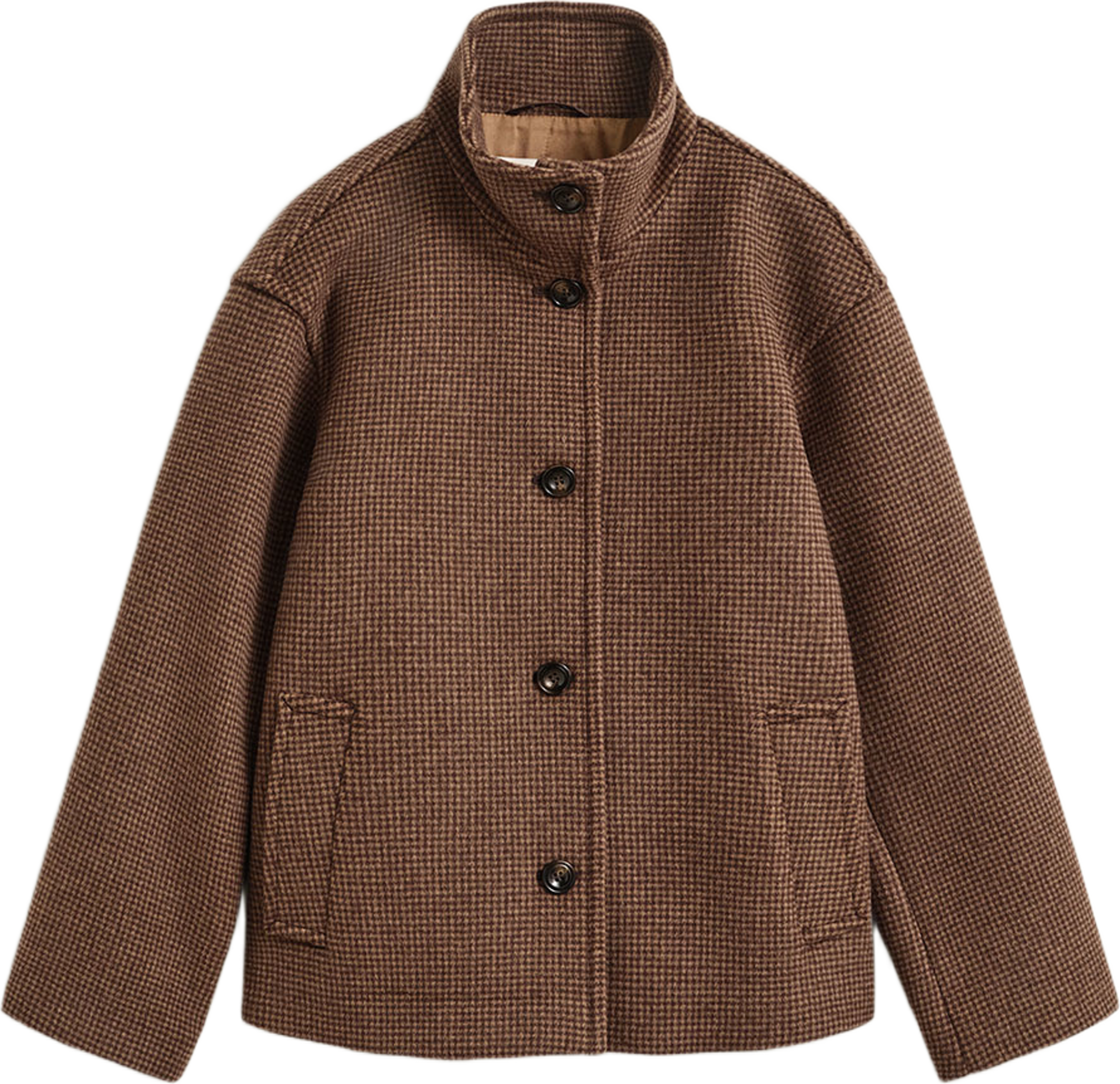 Checked Wool Blend Jacket, från GANT, i färgen Deep Brown. Klicka för att öppna bilden i stort format
