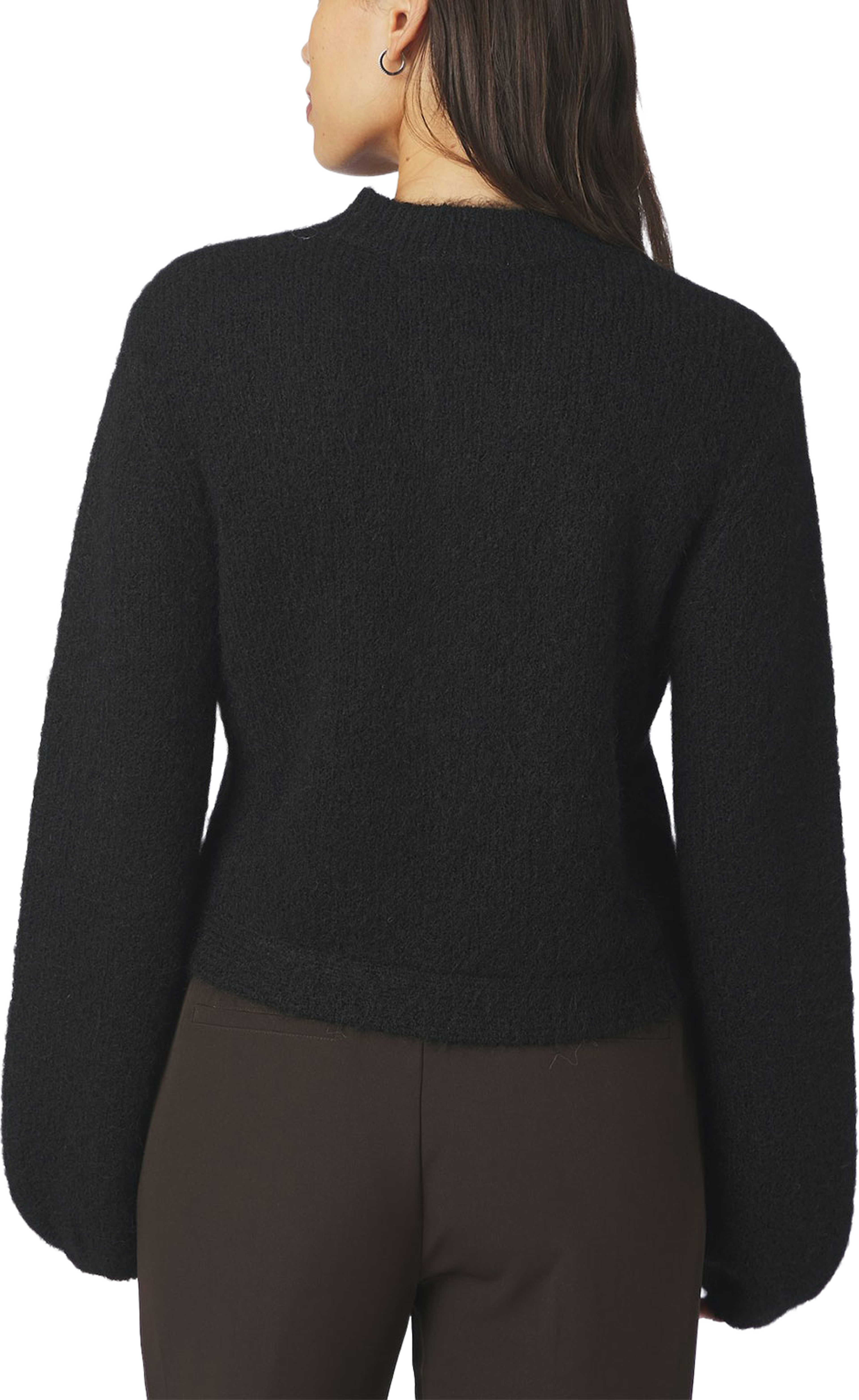 Gio Fluffy Knit Cardigan, från Neo Noir, i färgen Black. Klicka för att öppna bilden i stort format