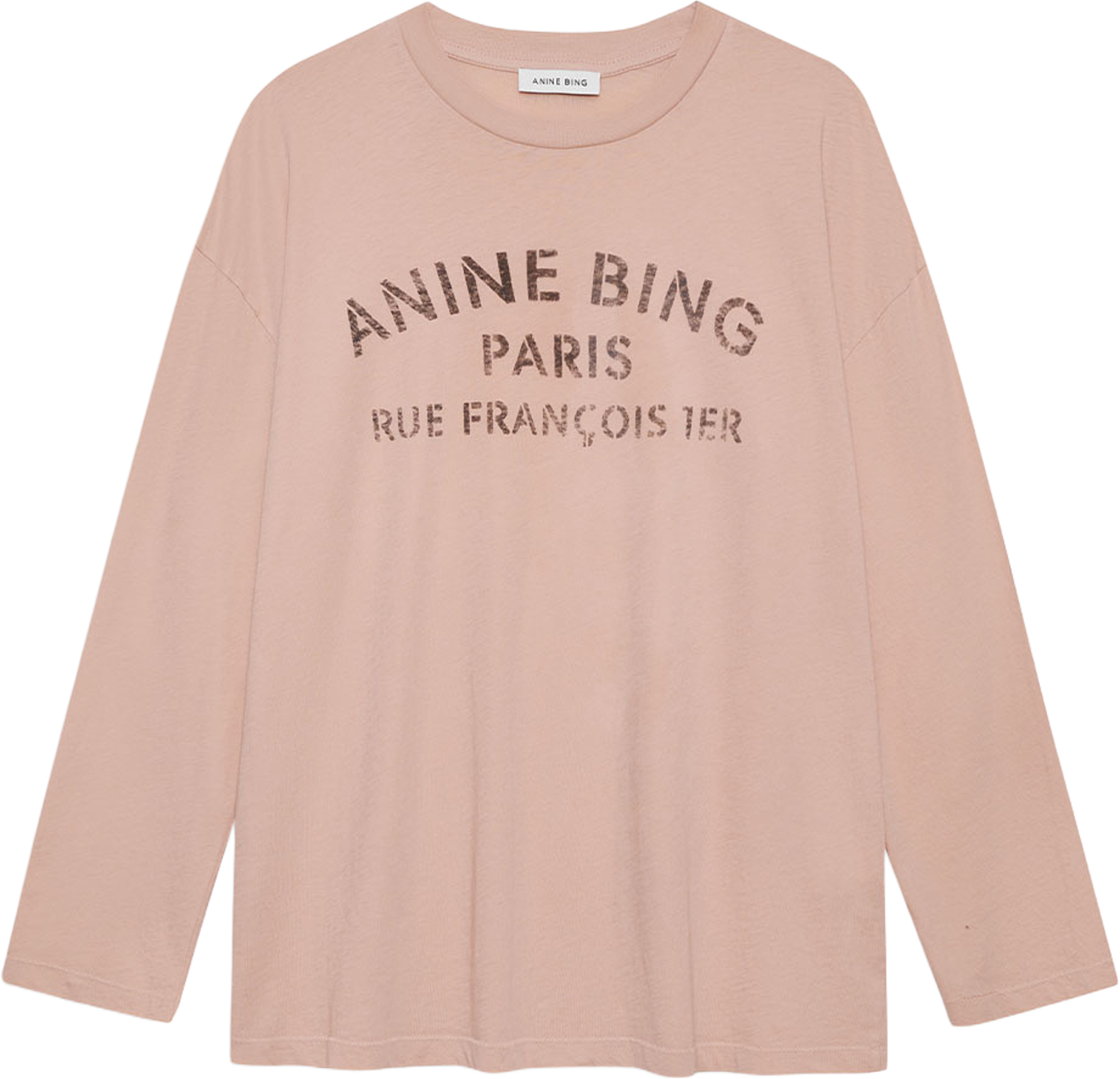 Ivan Long Sleeve Melrose Stencil, från Anine Bing, i färgen Pink. Klicka för att öppna bilden i stort format