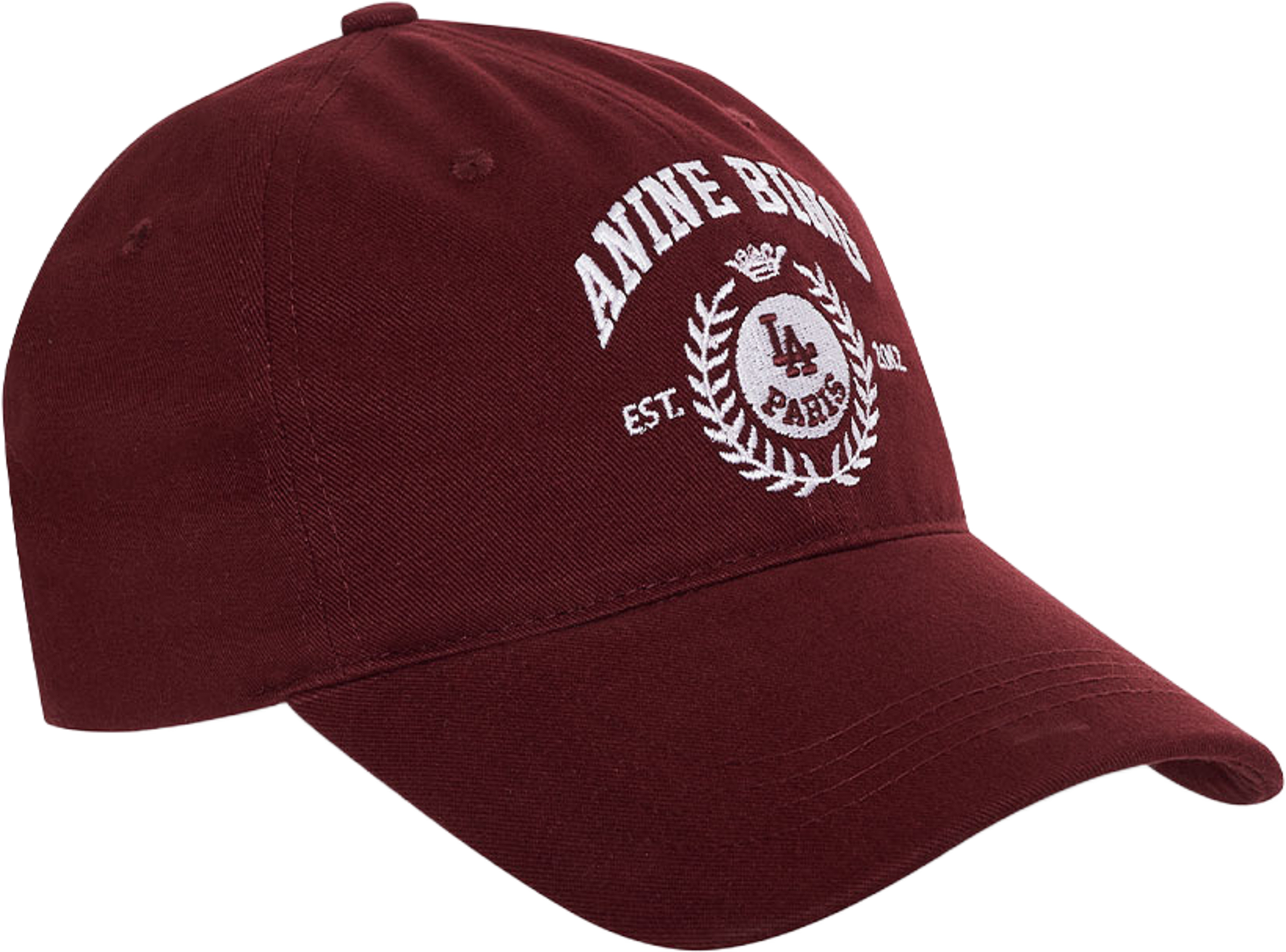 Jeremy Baseball Collegiate Cap, från Anine Bing, i färgen Burgundy. Klicka för att öppna bilden i stort format