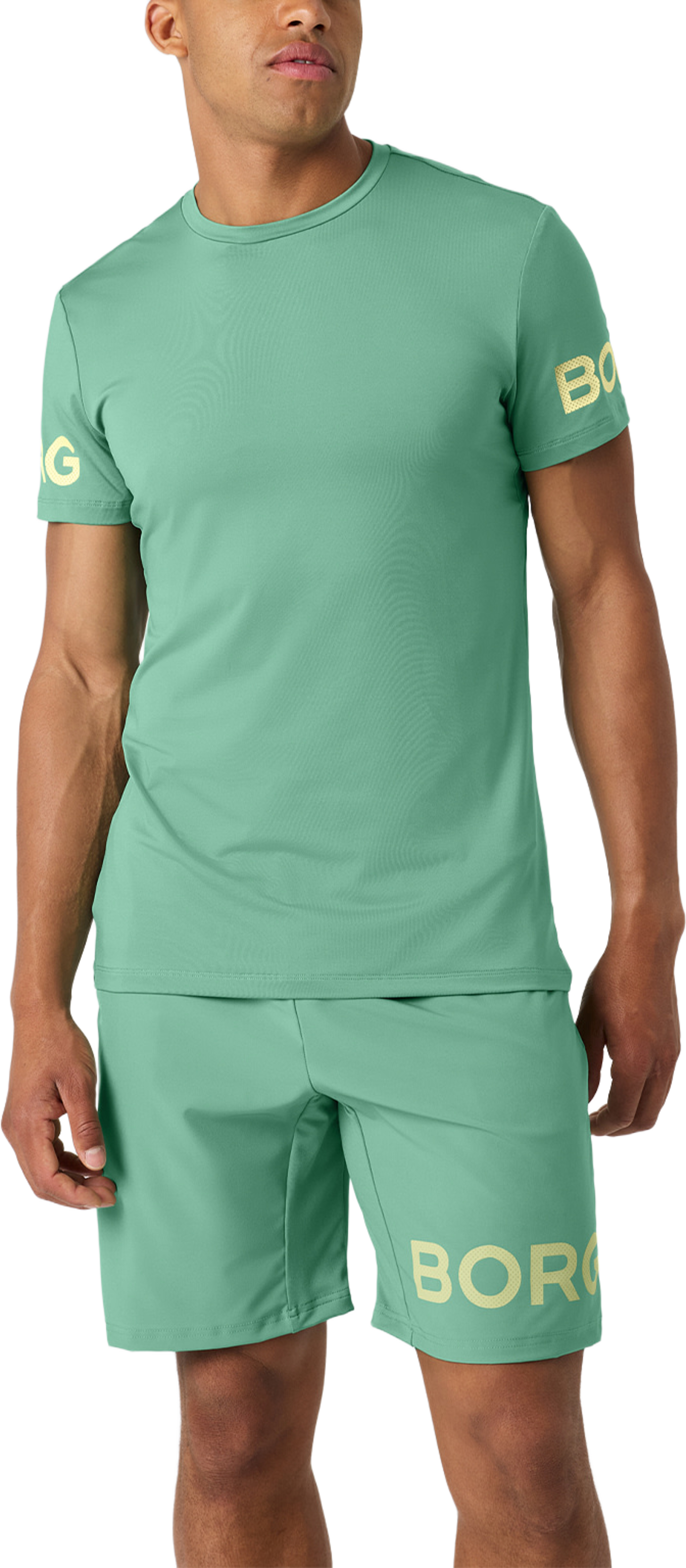 Borg T-Shirt, från Björn Borg Sport, i färgen Malachite Green. Klicka för att öppna bilden i stort format