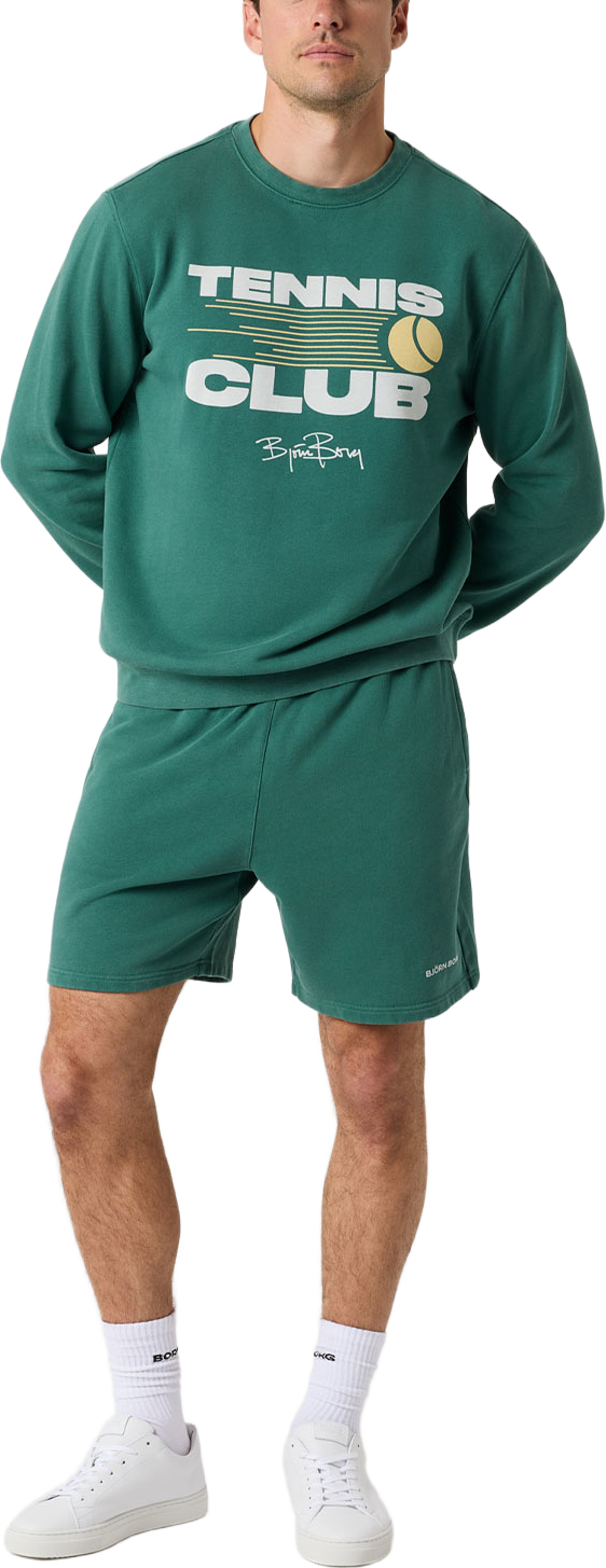 Borg Classic Sweatshorts, från Björn Borg Sport, i färgen Mallard Green. Klicka för att öppna bilden i stort format
