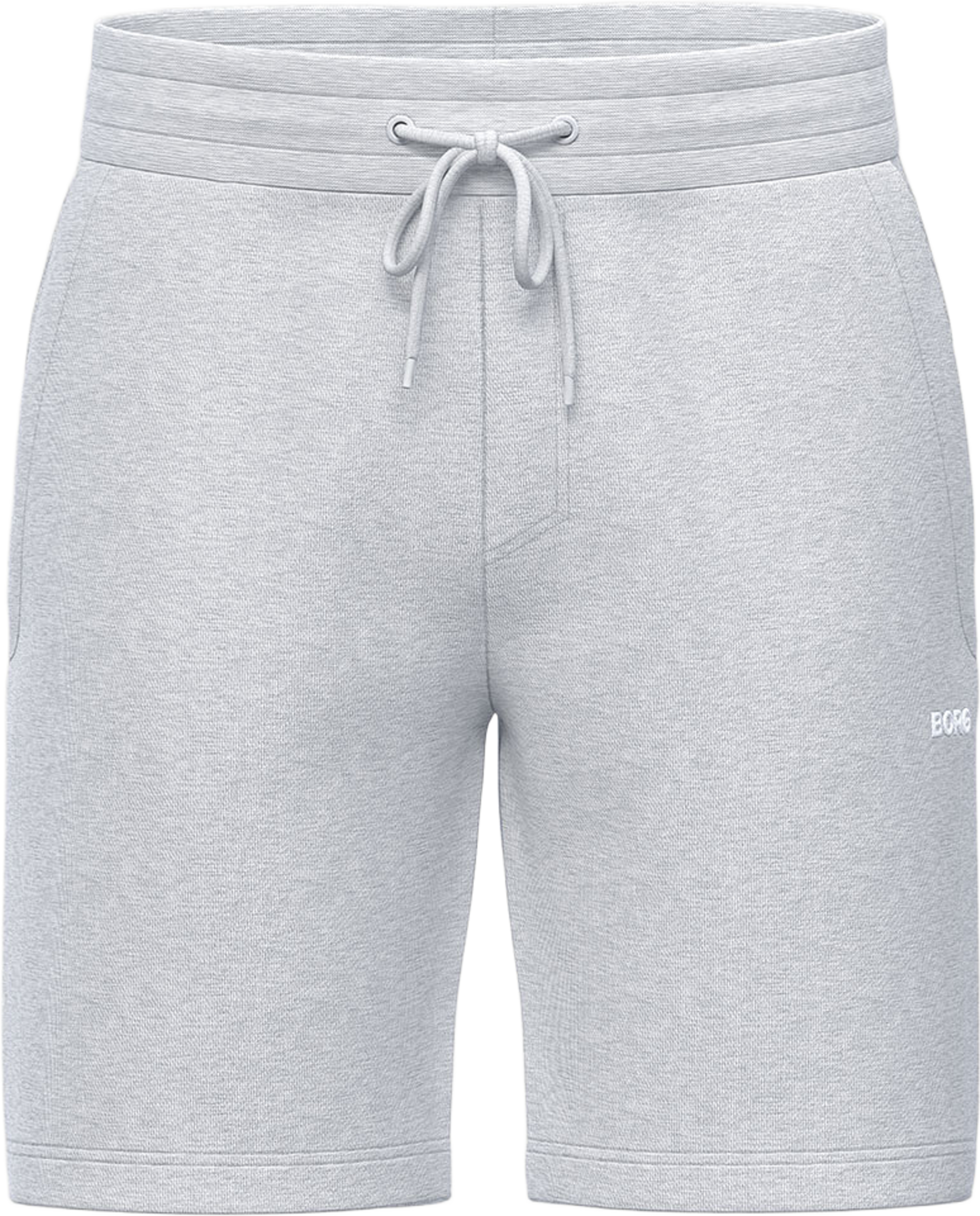 Borg Essential 4 Sweatshorts, från Björn Borg, i färgen Ultra Light Grey Melange. Klicka för att öppna bilden i stort format