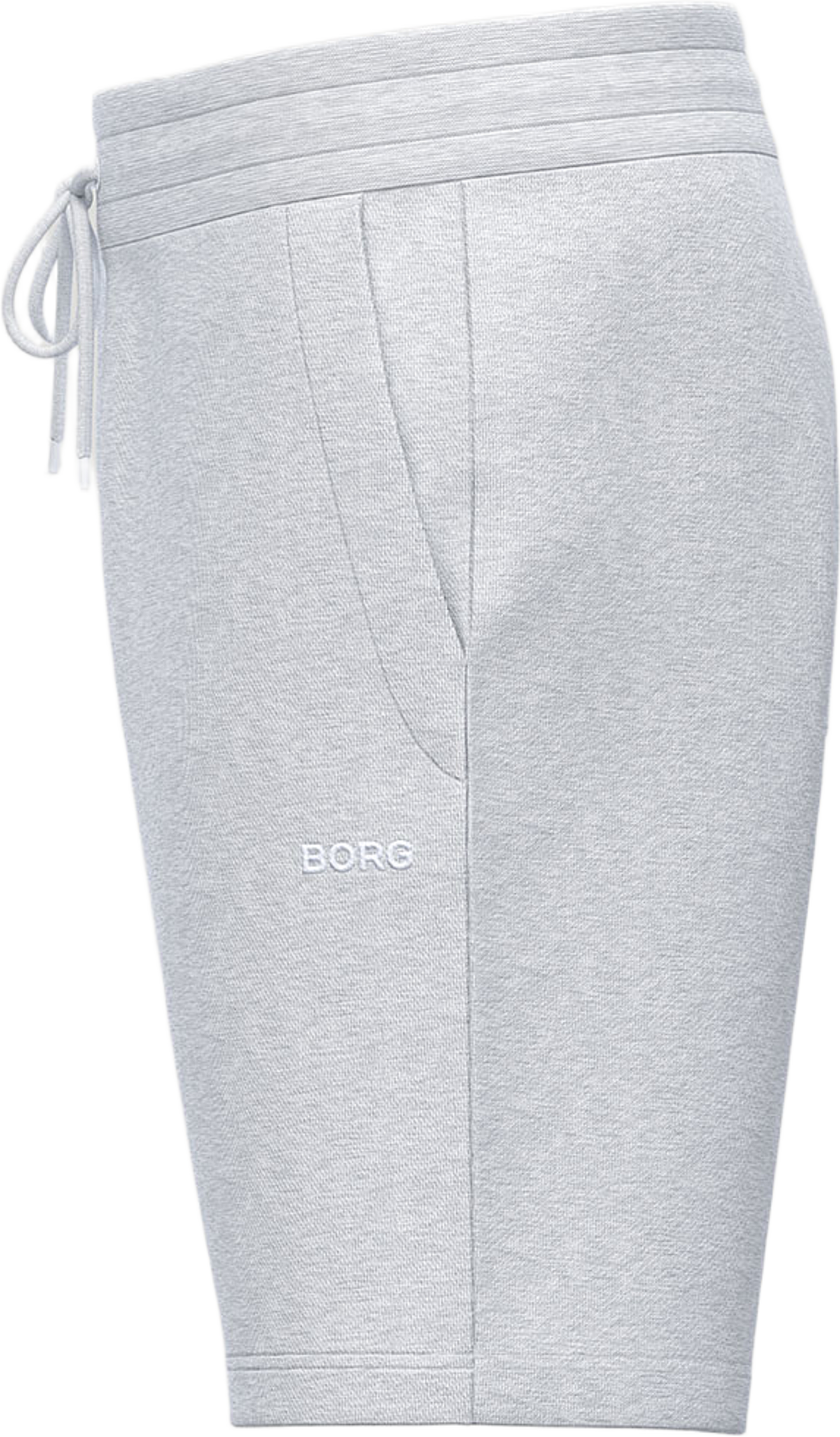 Borg Essential 4 Sweatshorts, från Björn Borg, i färgen Ultra Light Grey Melange. Klicka för att öppna bilden i stort format