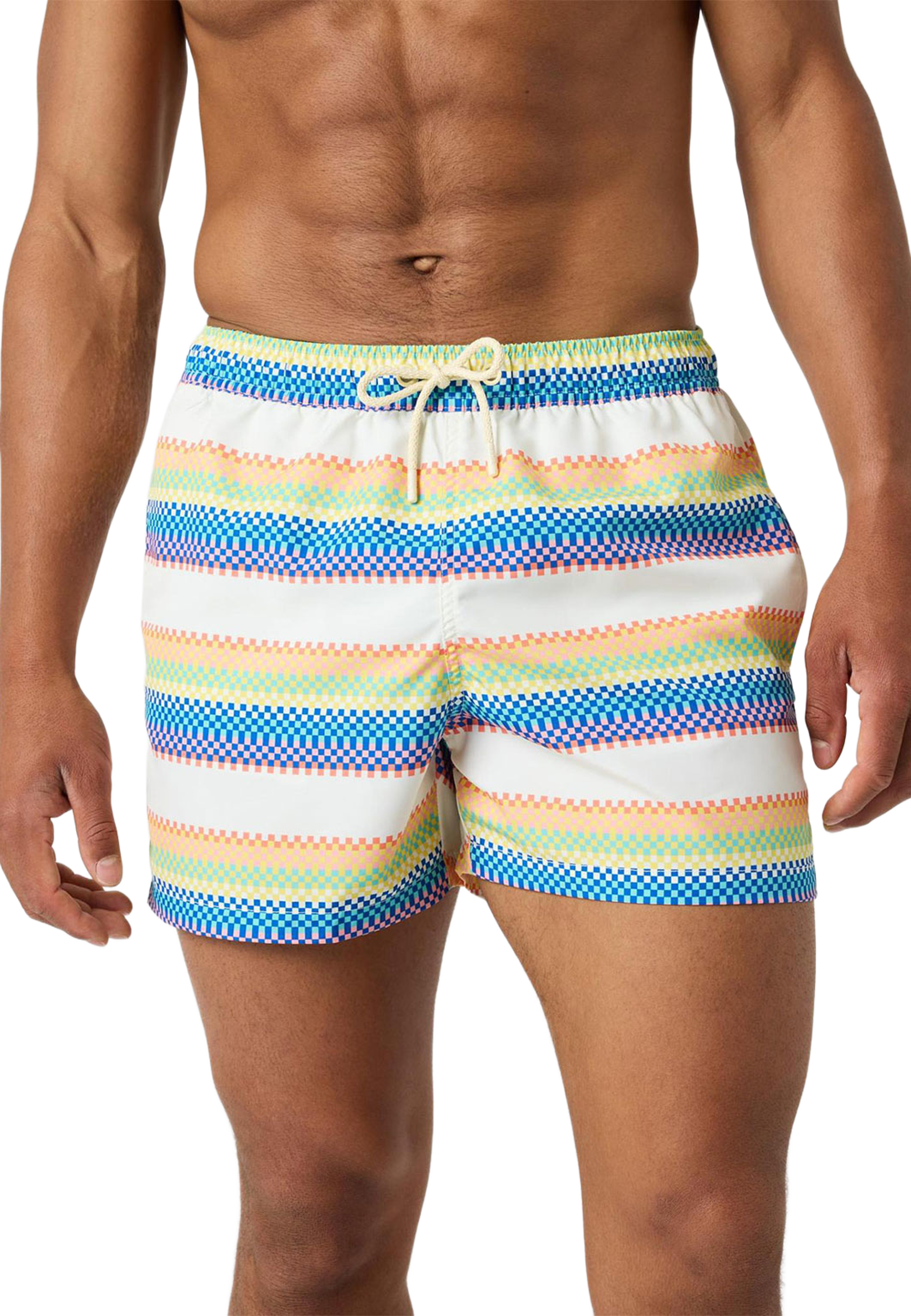 Borg Print Swim Shorts, från Björn Borg, i färgen Bb Pixel Stripe 1. Klicka för att öppna bilden i stort format