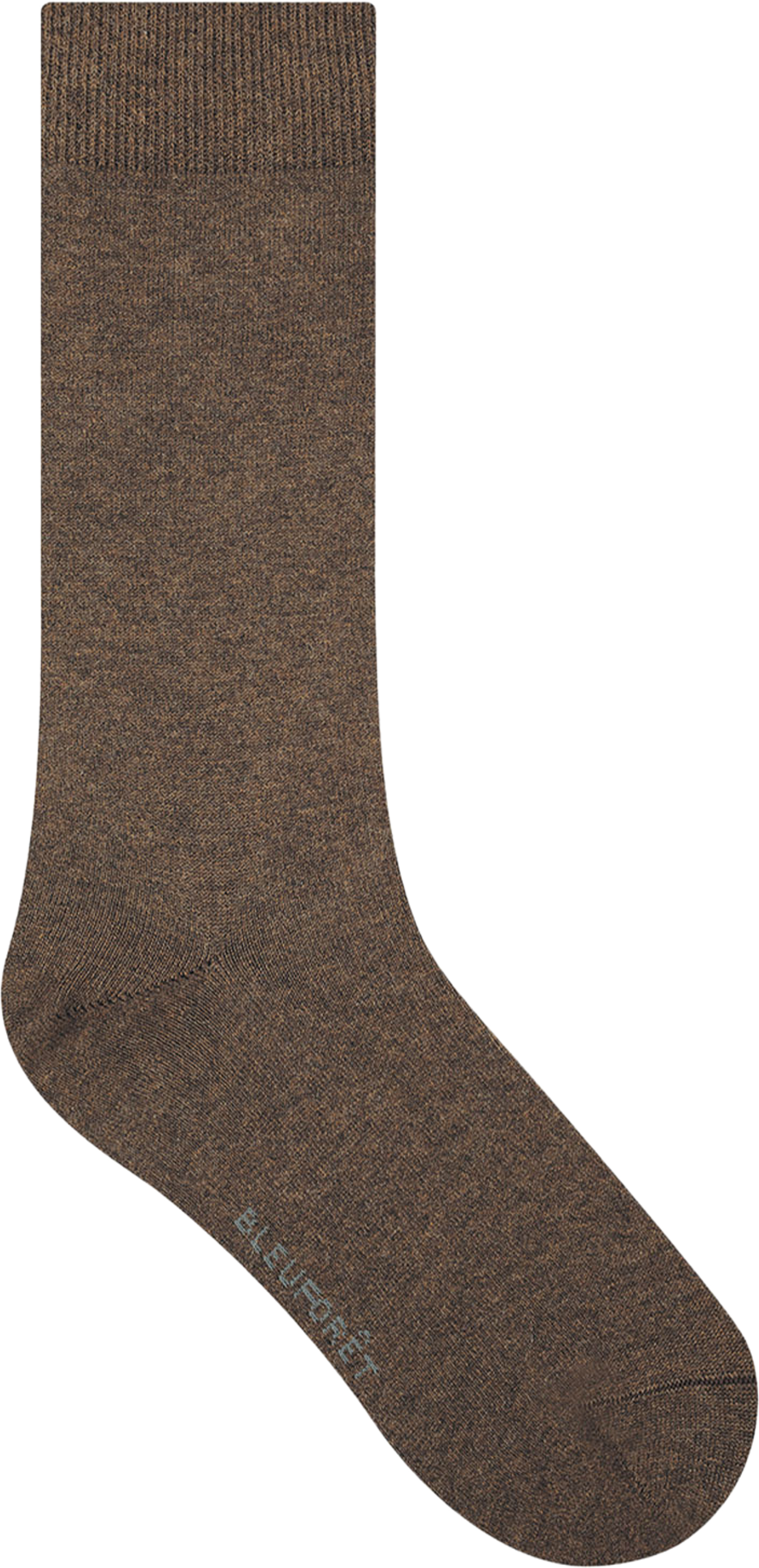 Socka i egyptisk bomull & kashmir, från BleuForêt, i färgen Marron Chiné. Klicka för att öppna bilden i stort format