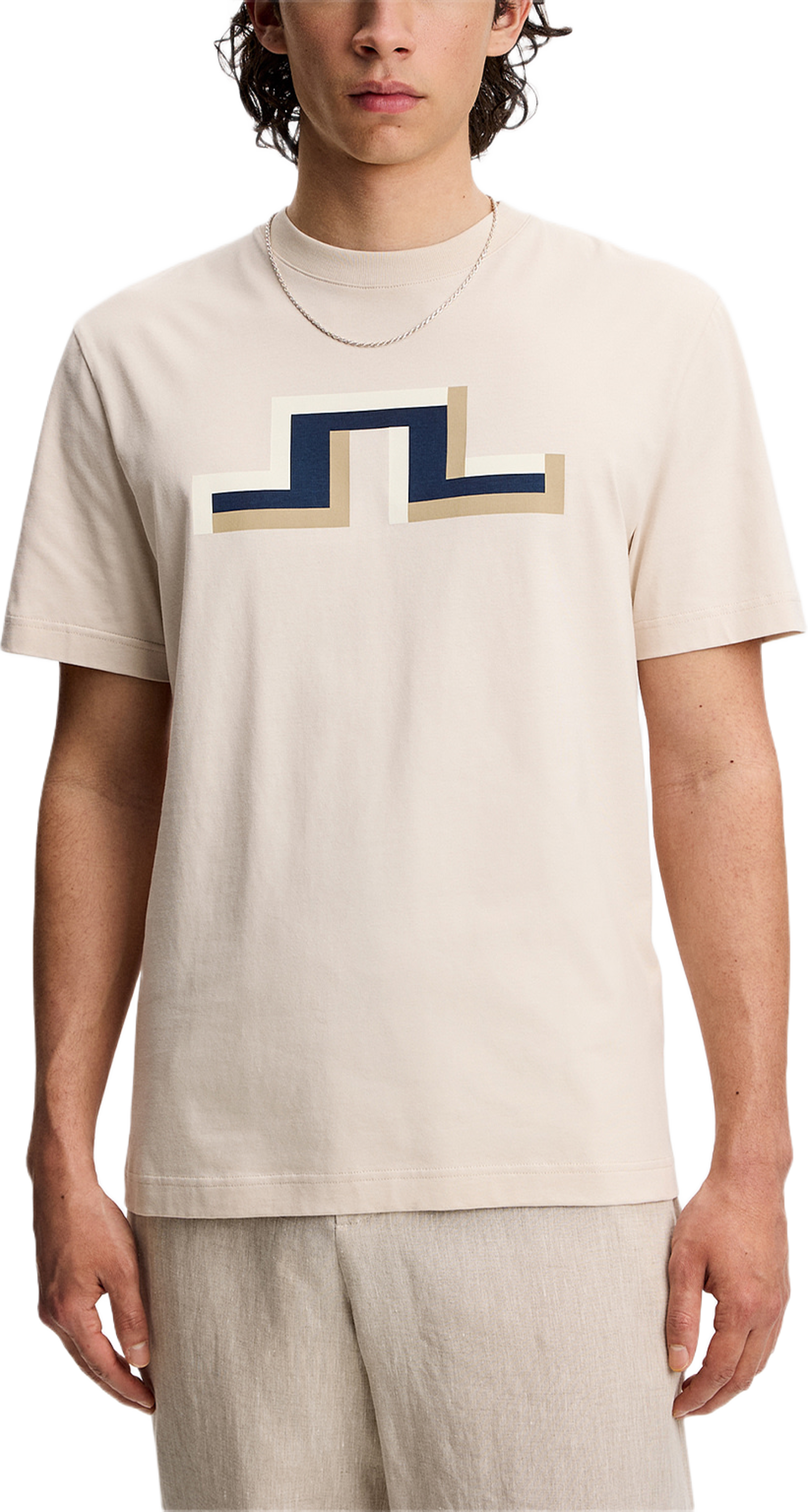 Parcie Seasonal Tee, från J.Lindeberg, i färgen Moonbeam. Klicka för att öppna bilden i stort format