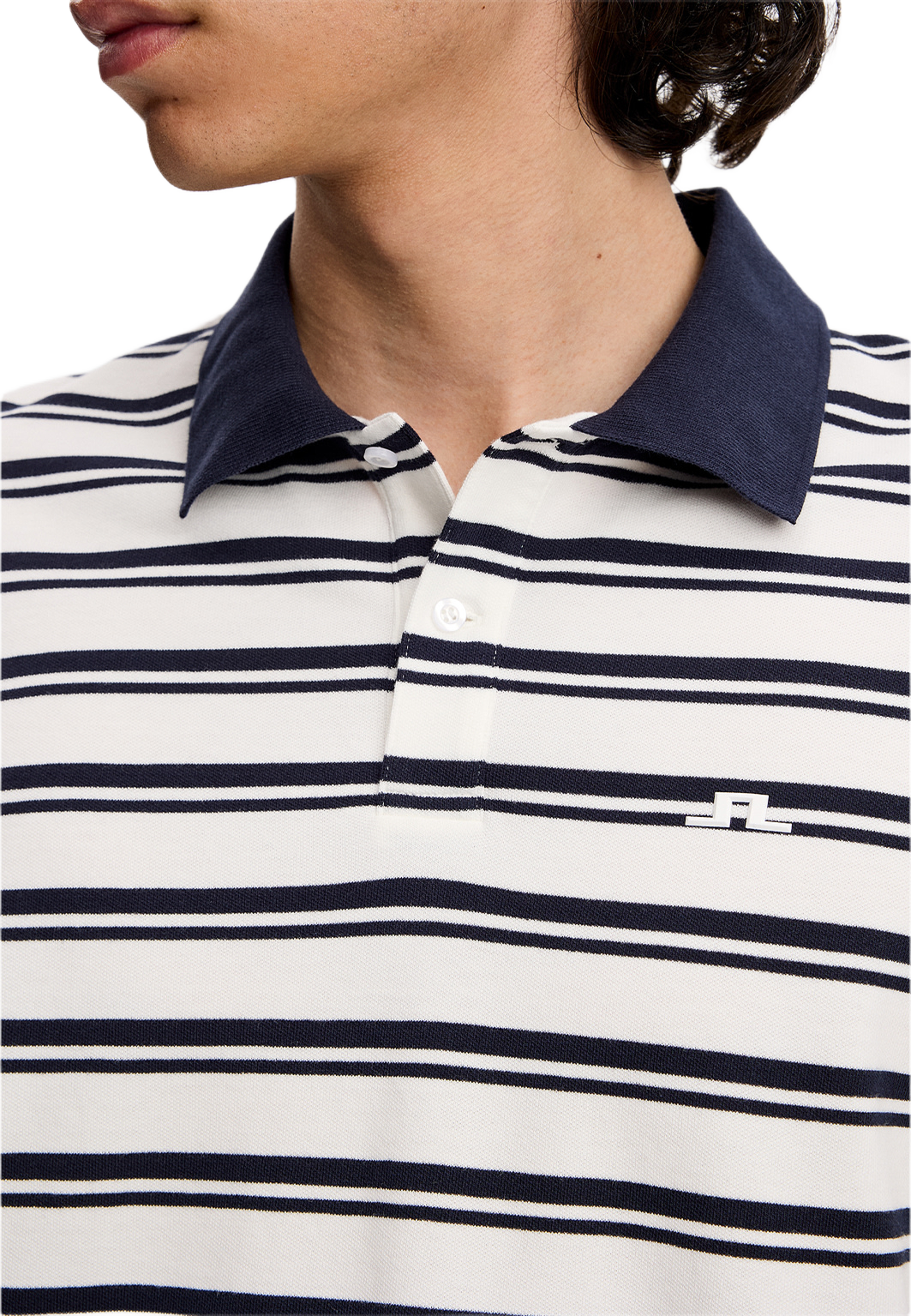 Trond Striped Polo Pique, från J.Lindeberg, i färgen Jl Navy. Klicka för att öppna bilden i stort format