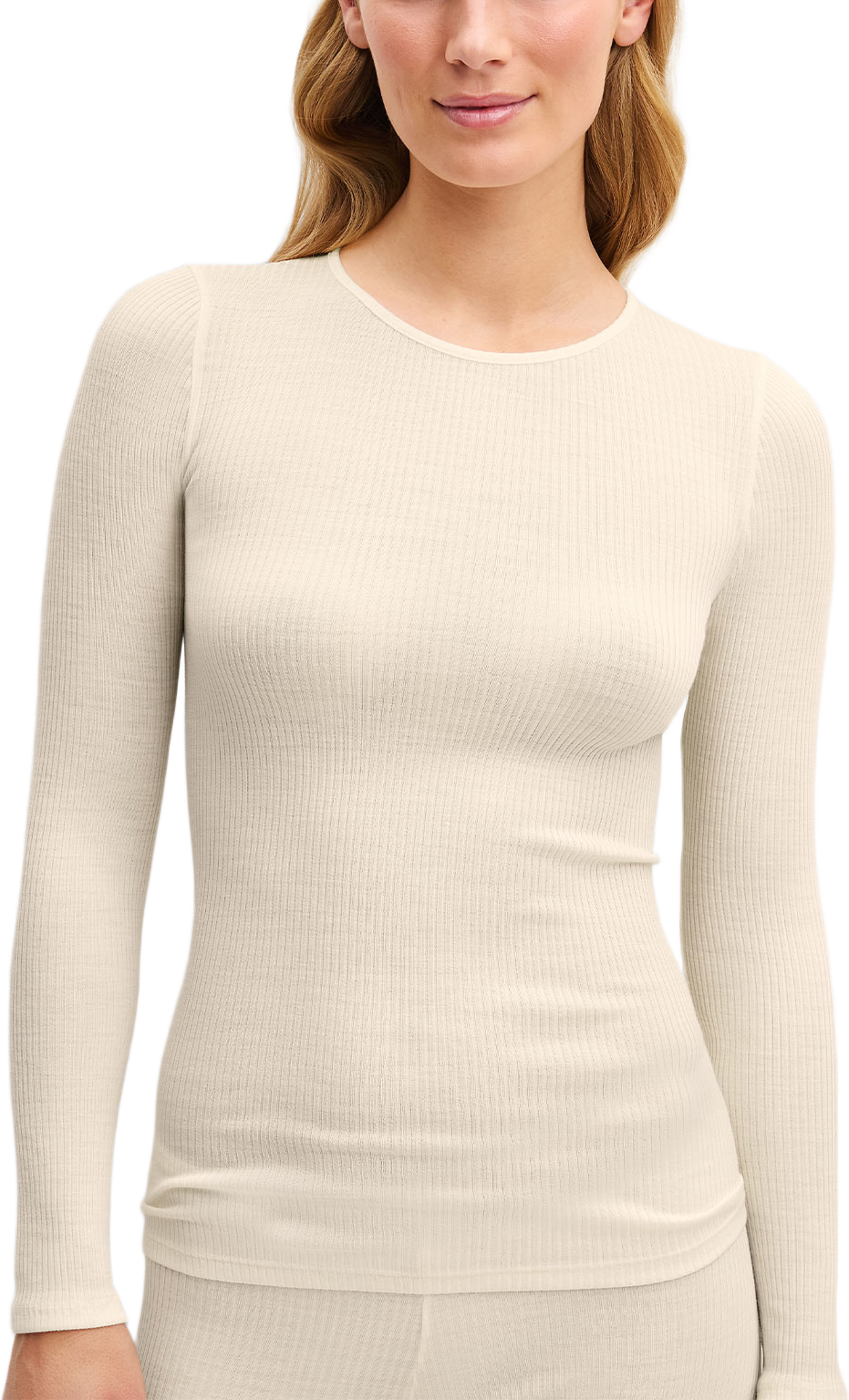 Silky Wool Soft Top 15504, från Calida, i färgen Charm Cream. Klicka för att öppna bilden i stort format