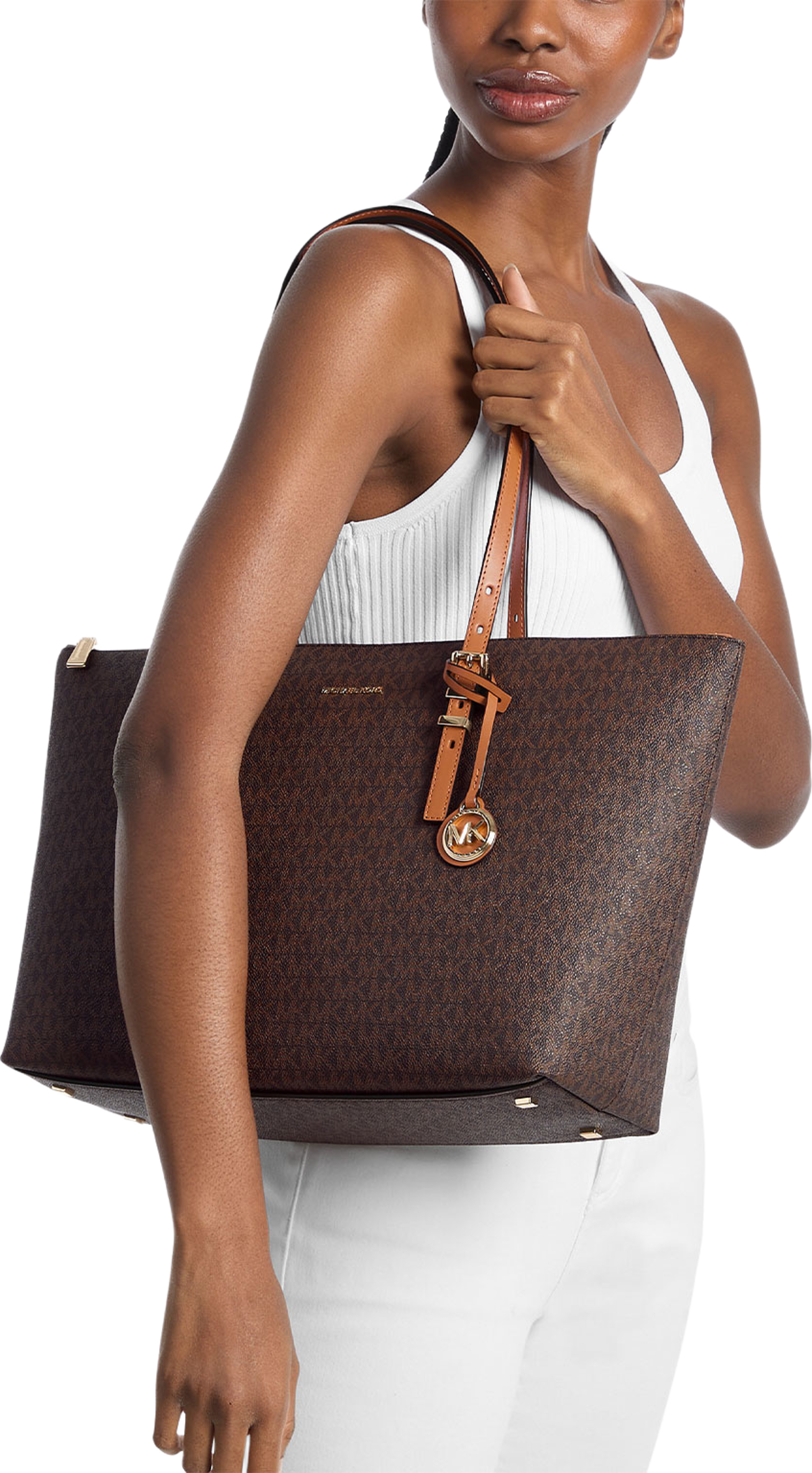 Quinn Lg Ew Mf Tz Tote, från Michael Kors, i färgen Brn/Acorn. Klicka för att öppna bilden i stort format