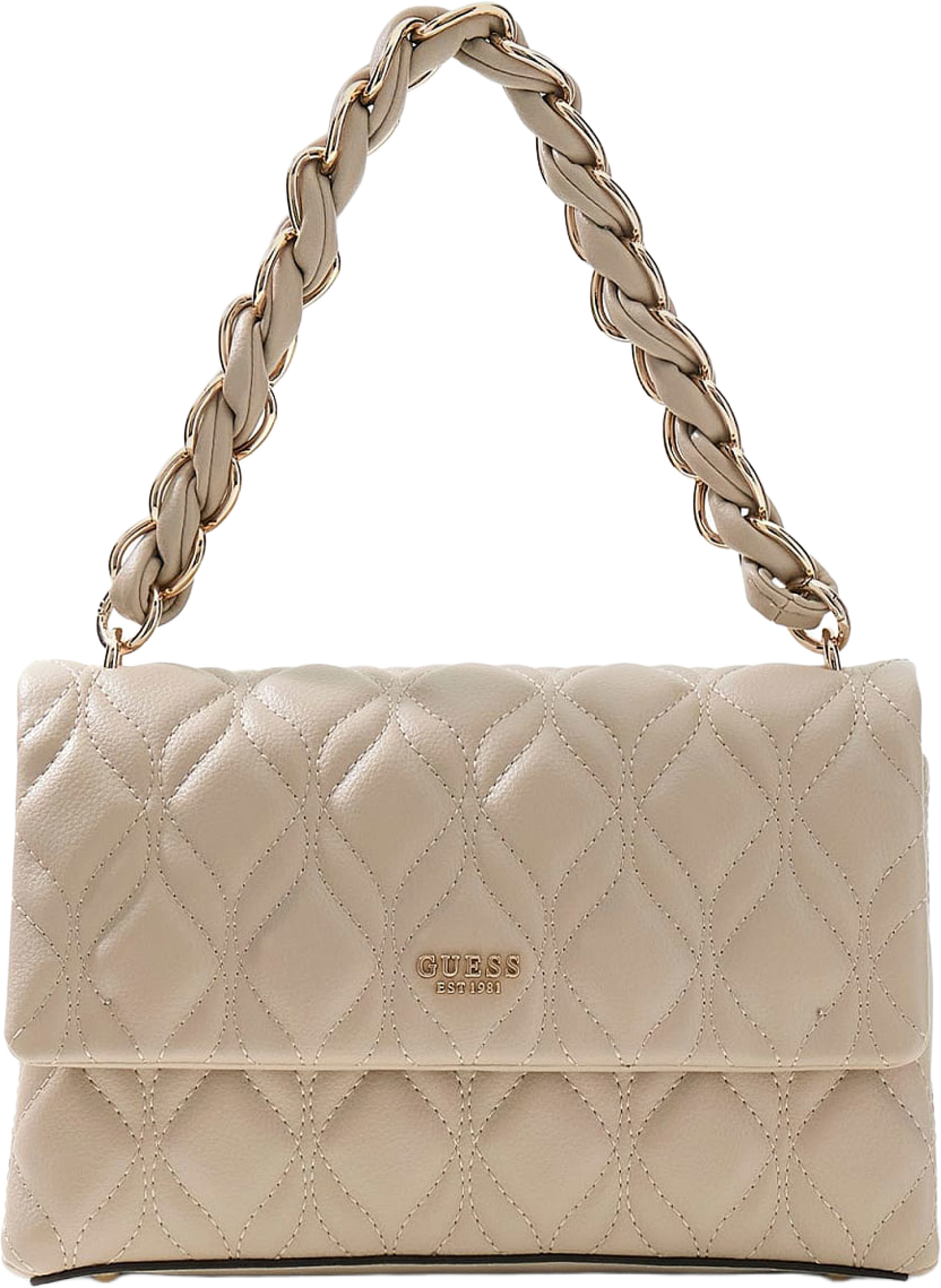 Maxine Flap Crossbody Bag, från Guess, i färgen Light Taupe. Klicka för att öppna bilden i stort format