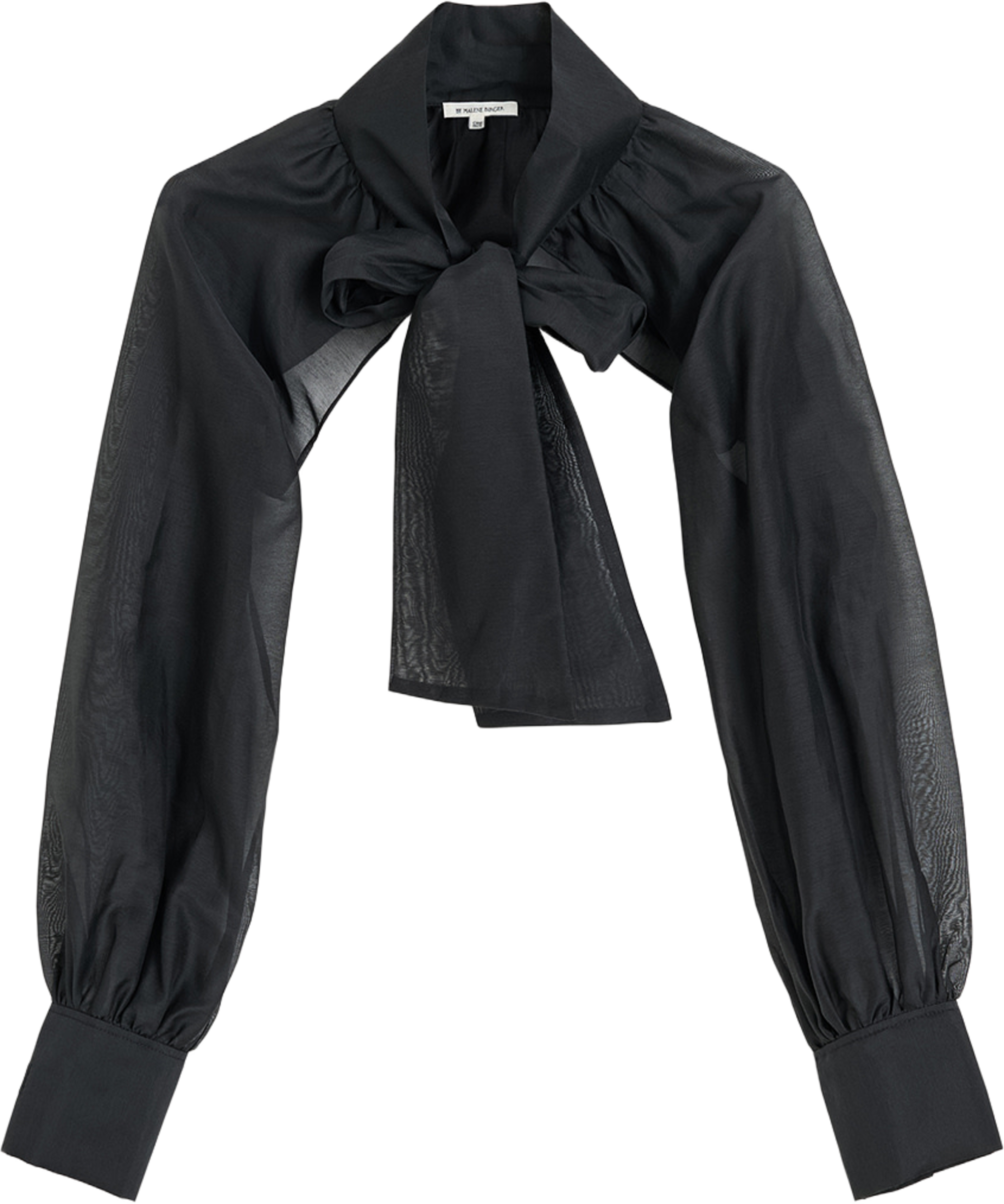 Canny Silkorganza bolero-top, från By Malene Birger, i färgen Black. Klicka för att öppna bilden i stort format