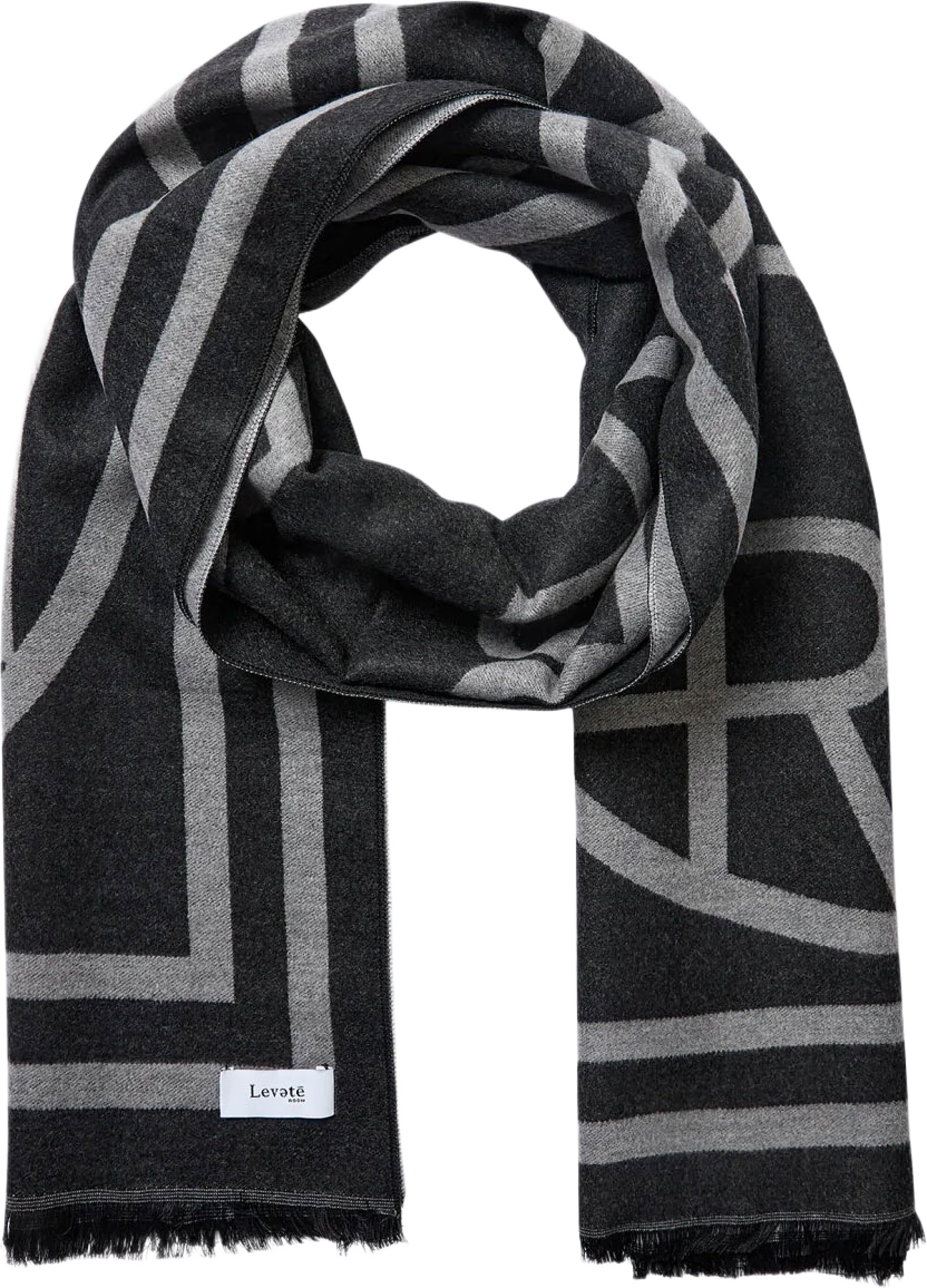 Hartley 1 Scarf, från Leveté Room, i färgen Black Combi. Klicka för att öppna bilden i stort format