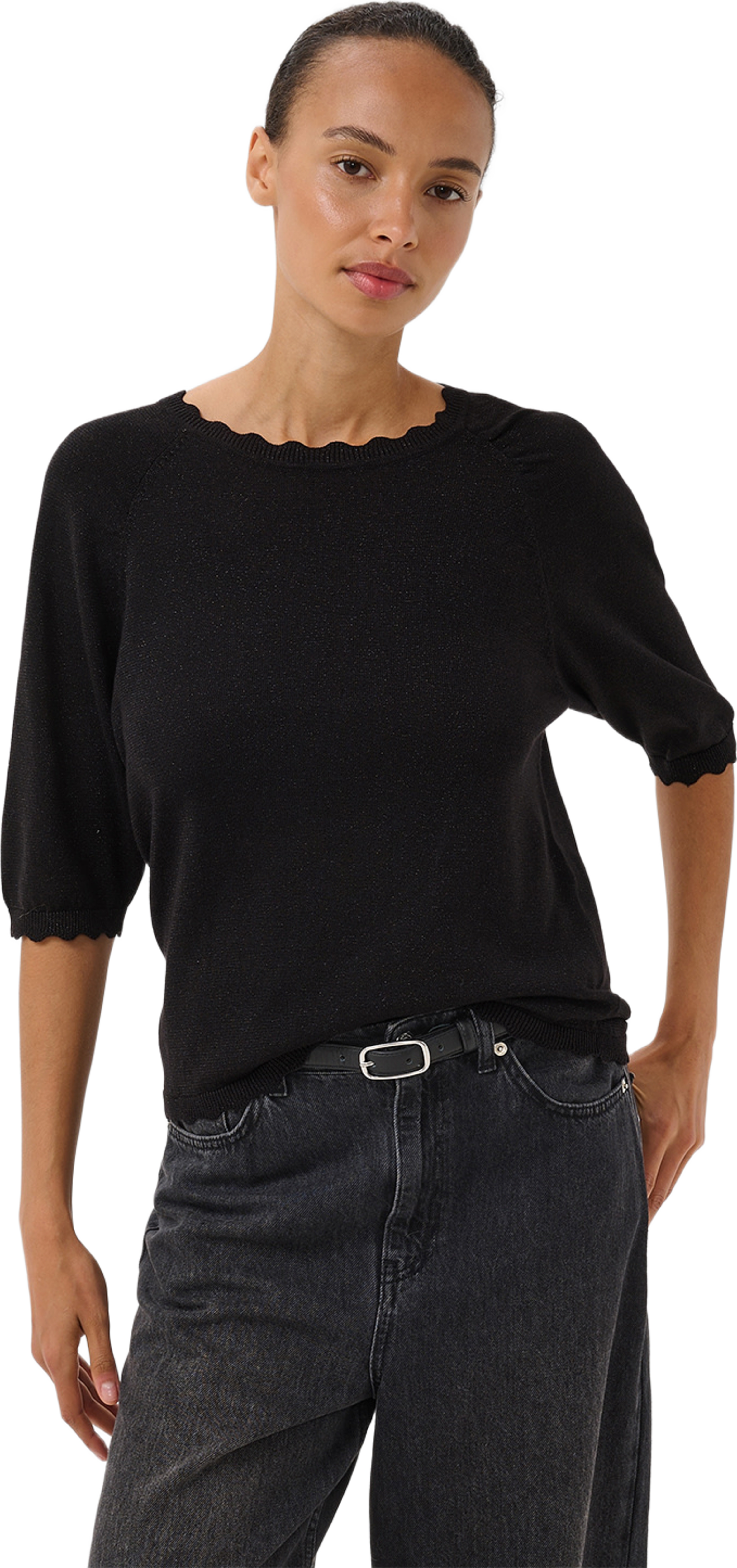 DotPW Pullover, från Part Two, i färgen Black With Lurex. Klicka för att öppna bilden i stort format