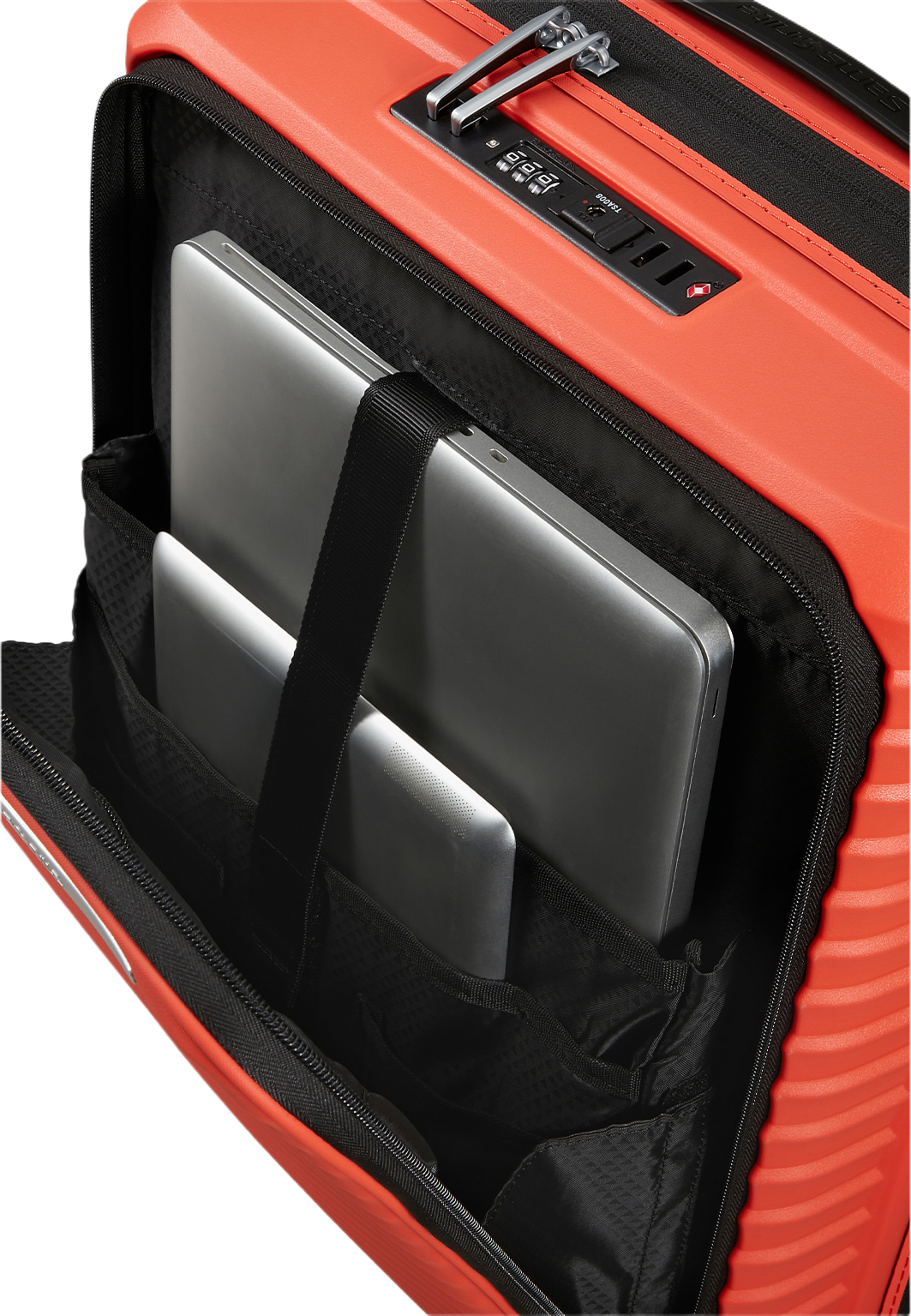 Upscape Frontloader  Kabinväska 55 cm, från Samsonite, i färgen Lava. Klicka för att öppna bilden i stort format