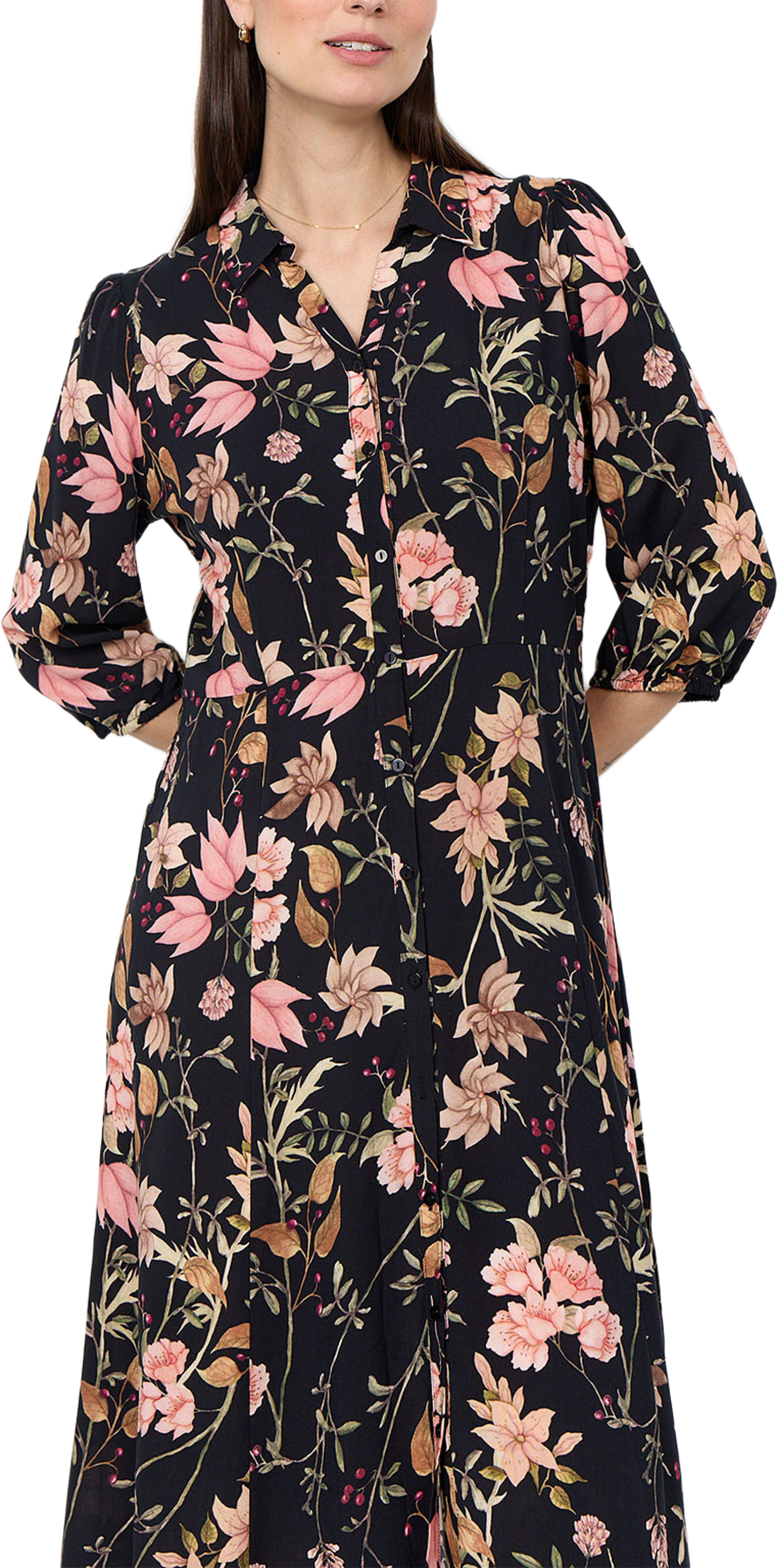 Grace 4 Dress, från Soyaconcept, i färgen Black Combi. Klicka för att öppna bilden i stort format