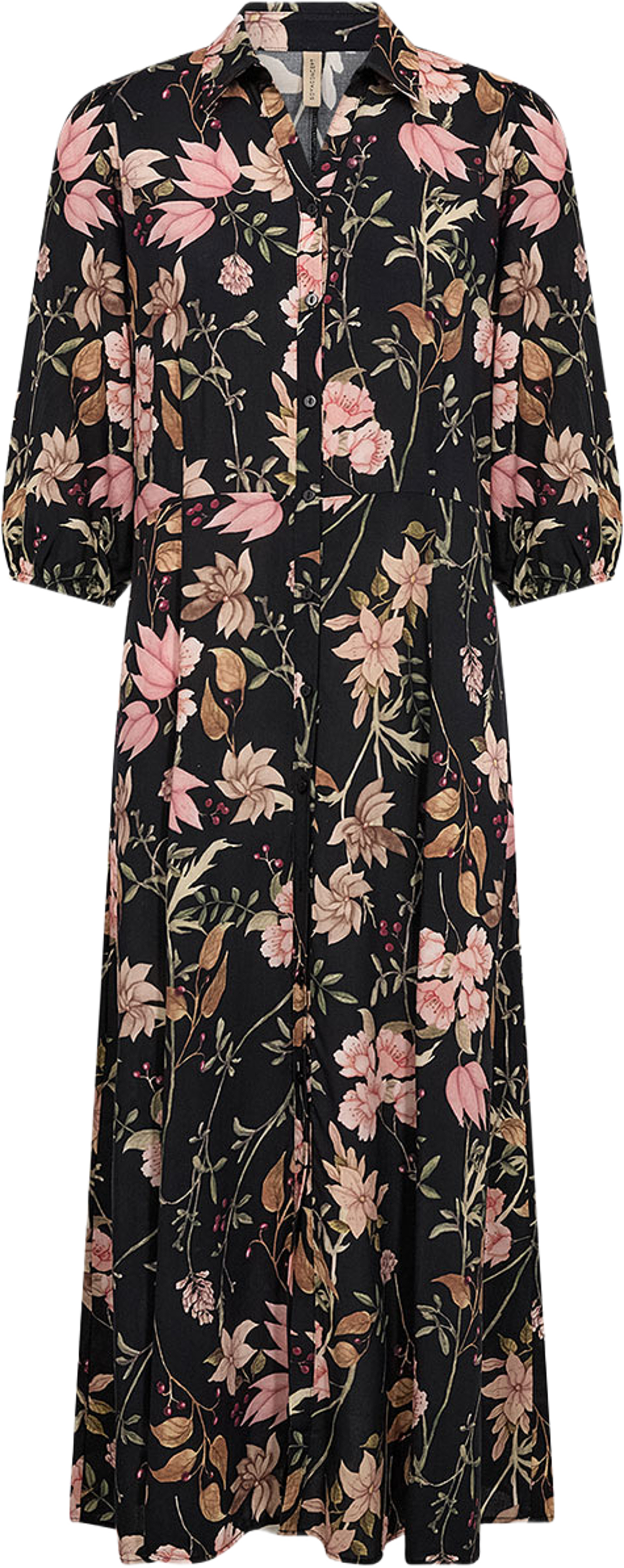 Grace 4 Dress, från Soyaconcept, i färgen Black Combi. Klicka för att öppna bilden i stort format