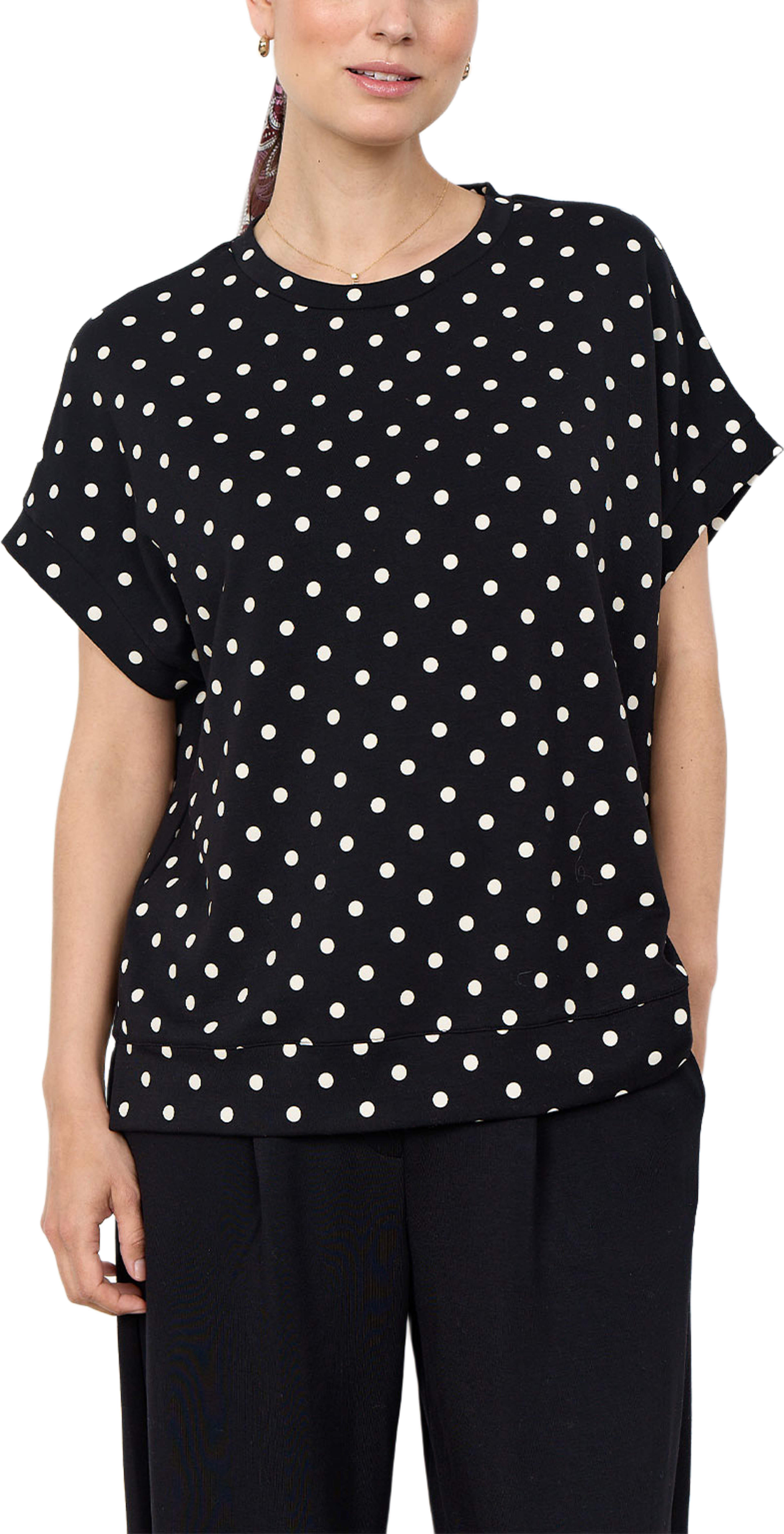 Godiva 2 Blouse, från Soyaconcept, i färgen Black Combi. Klicka för att öppna bilden i stort format