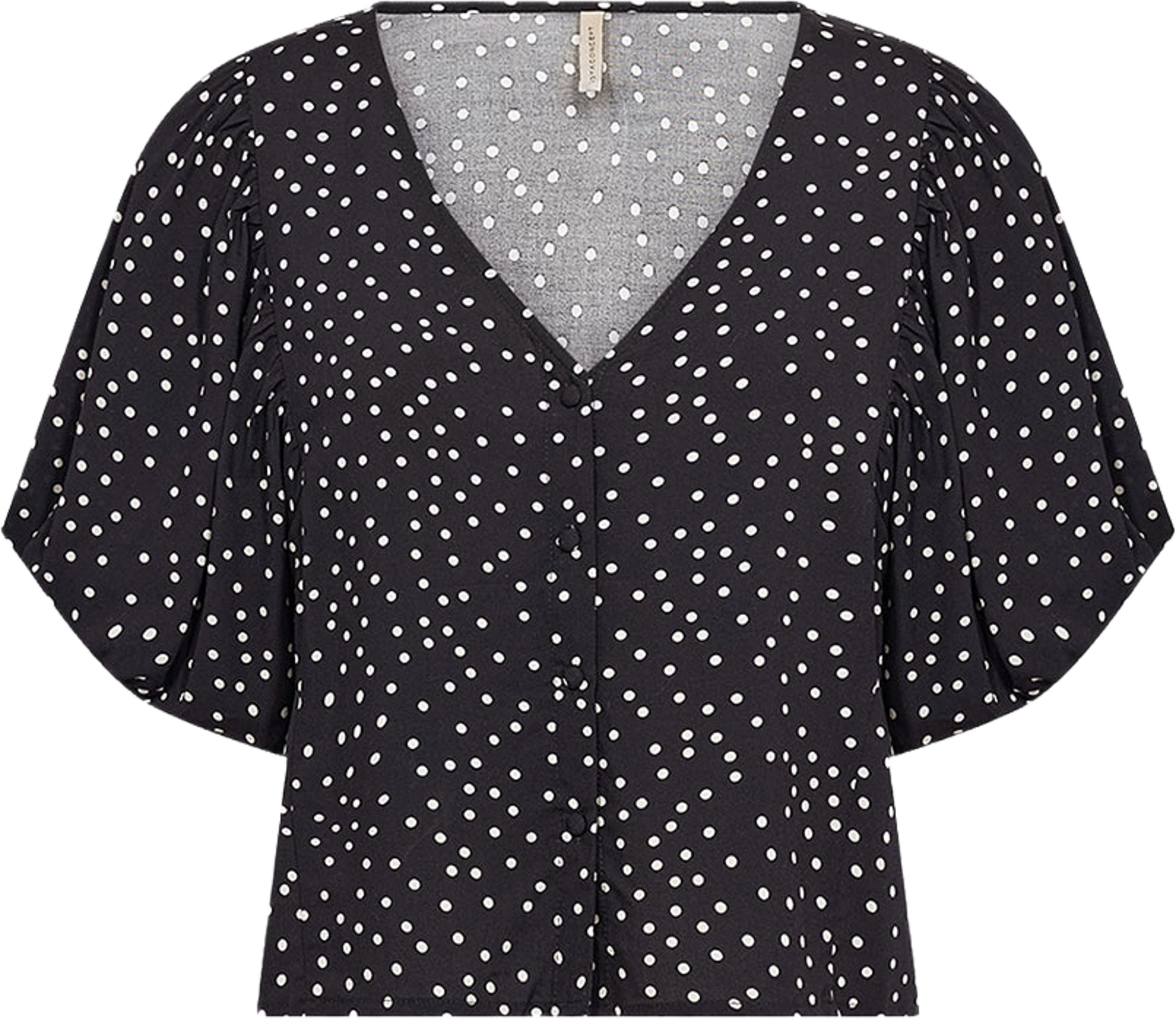 Gilda 1 Blouse, från Soyaconcept, i färgen Black Combi. Klicka för att öppna bilden i stort format