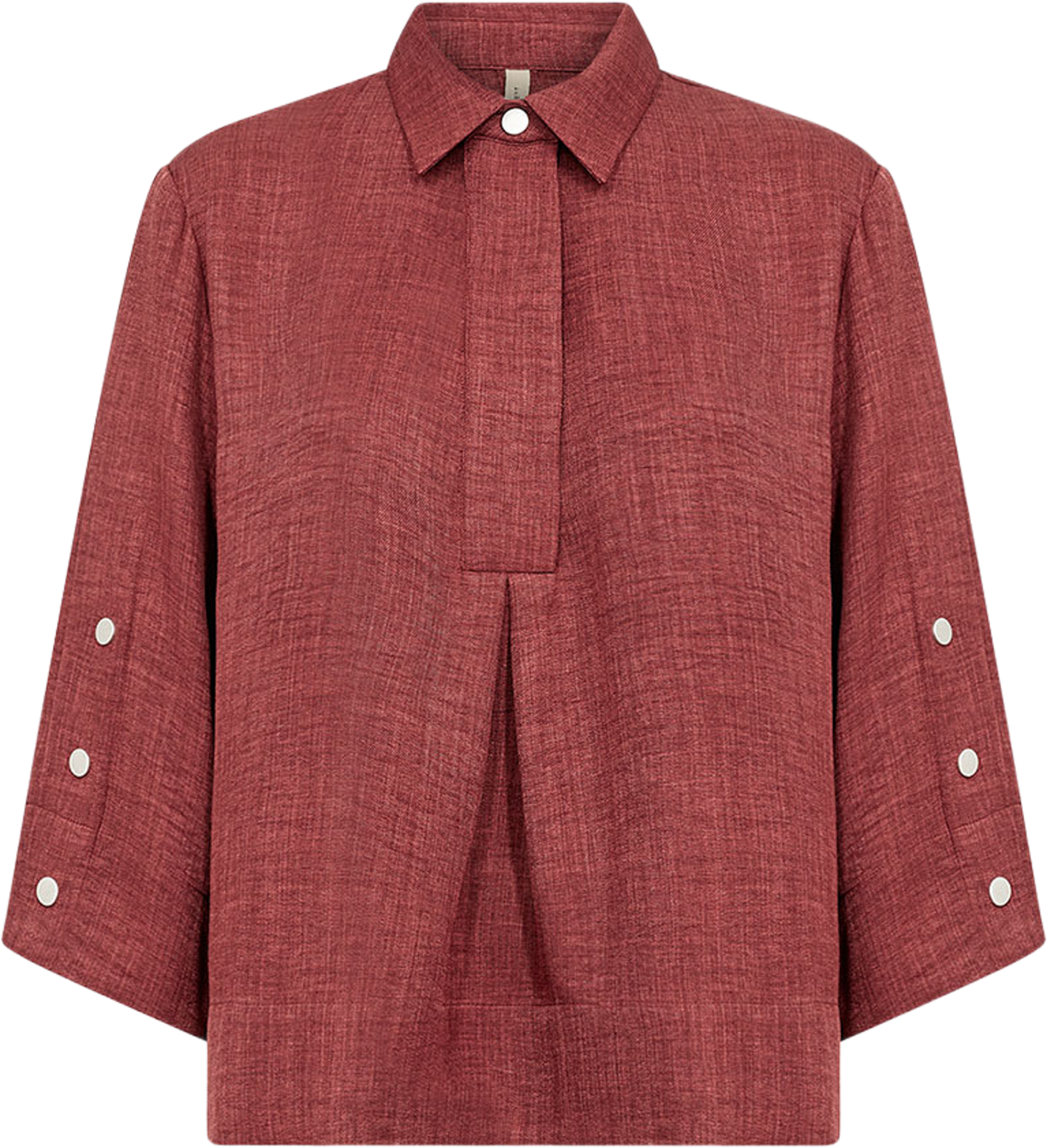 Charissa 5 Shirt, från Soyaconcept, i färgen Oxblood Red. Klicka för att öppna bilden i stort format