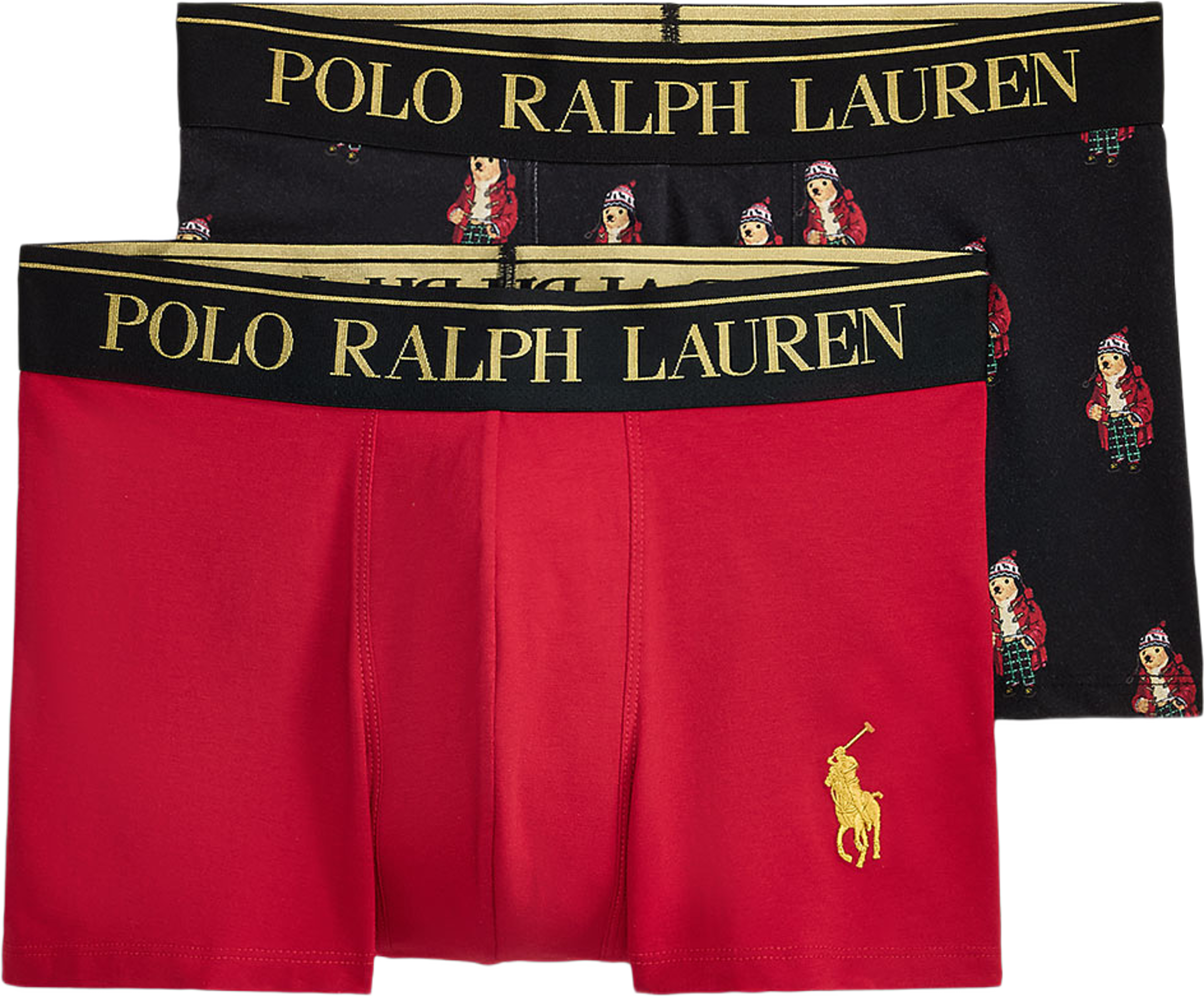 Stretch Cotton Trunk 2-Pack, från Polo Ralph Lauren, i färgen 2pk Park Ave Red/Polo Blk Aob. Klicka för att öppna bilden i stort format