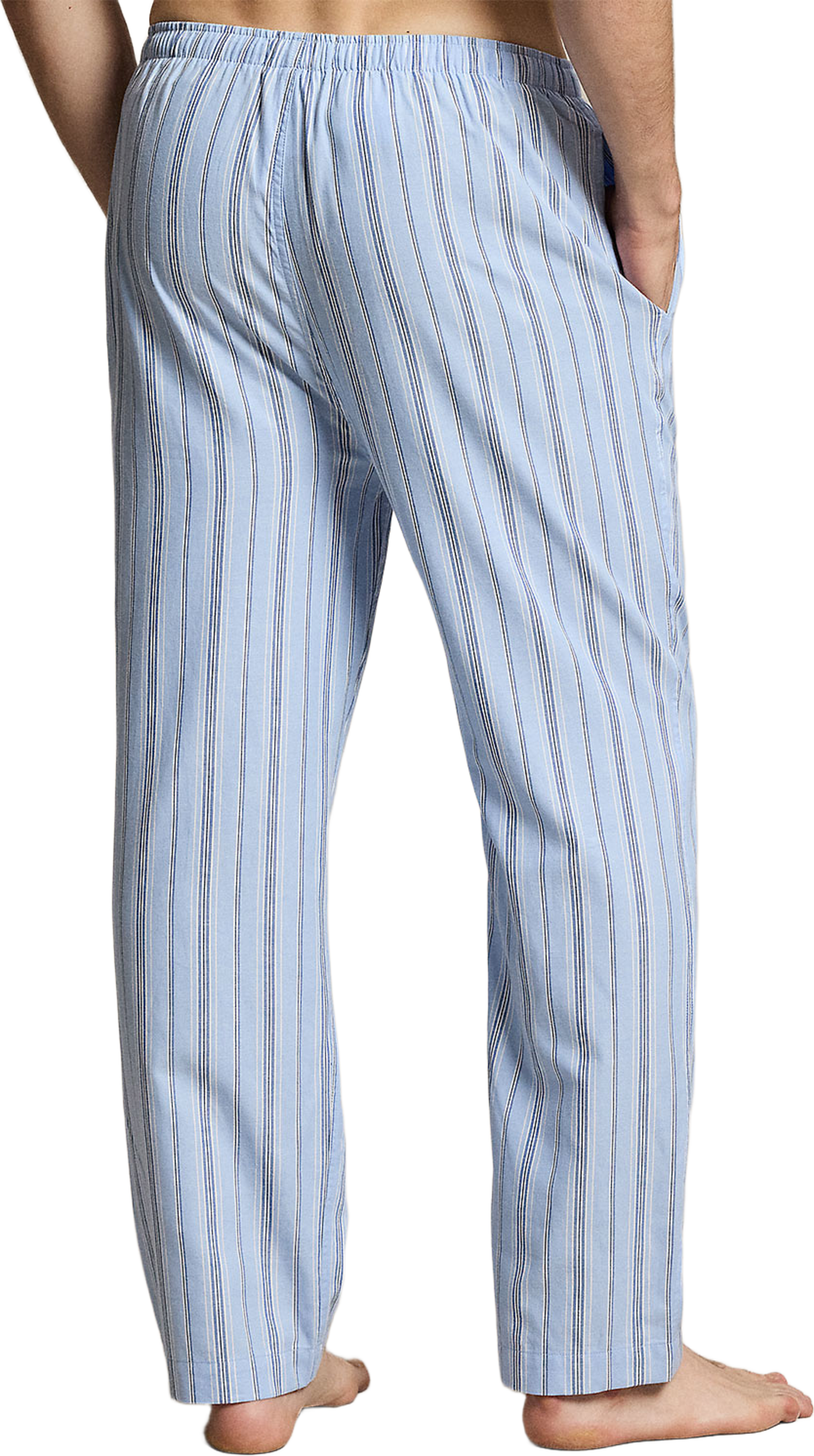 Polo Bear Striped Cotton Pajama Pant, från Polo Ralph Lauren, i färgen Blue White Multi Stripe. Klicka för att öppna bilden i stort format