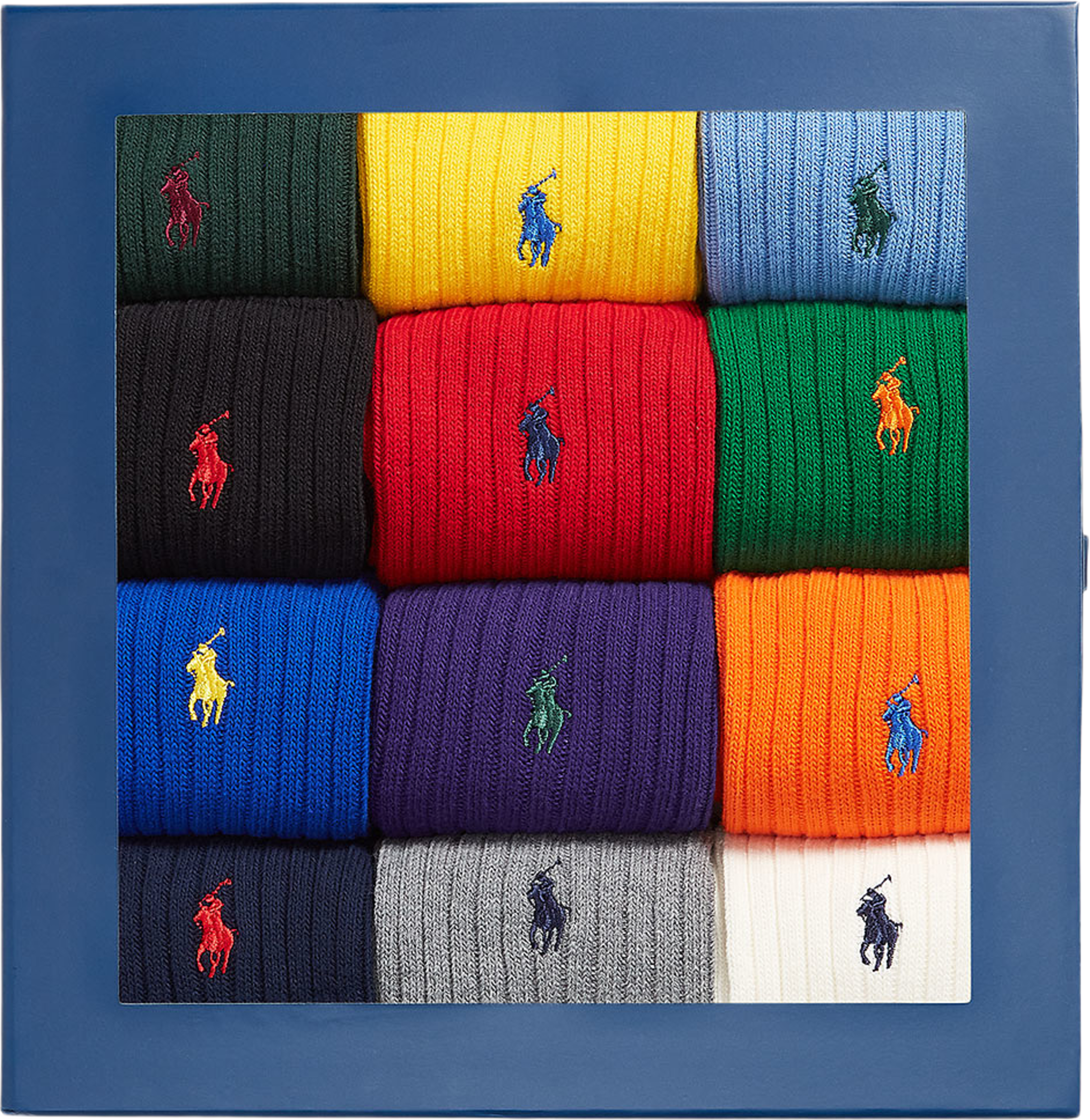 Signature Pony Crew 12-Sock Gift Set, från Polo Ralph Lauren, i färgen Multi. Klicka för att öppna bilden i stort format
