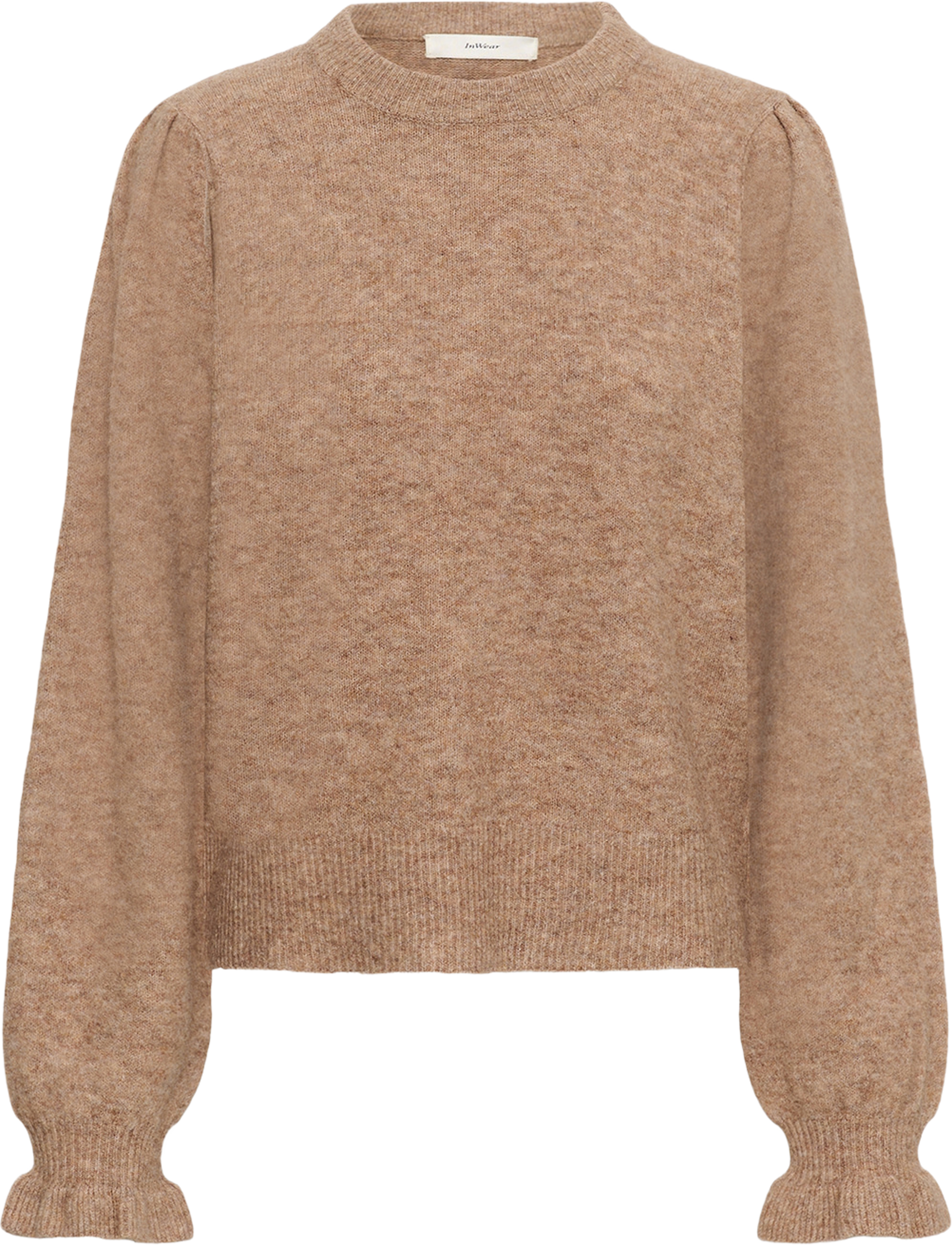 ElbieIW Pullover, från Inwear, i färgen Sandy Grey Melange. Klicka för att öppna bilden i stort format