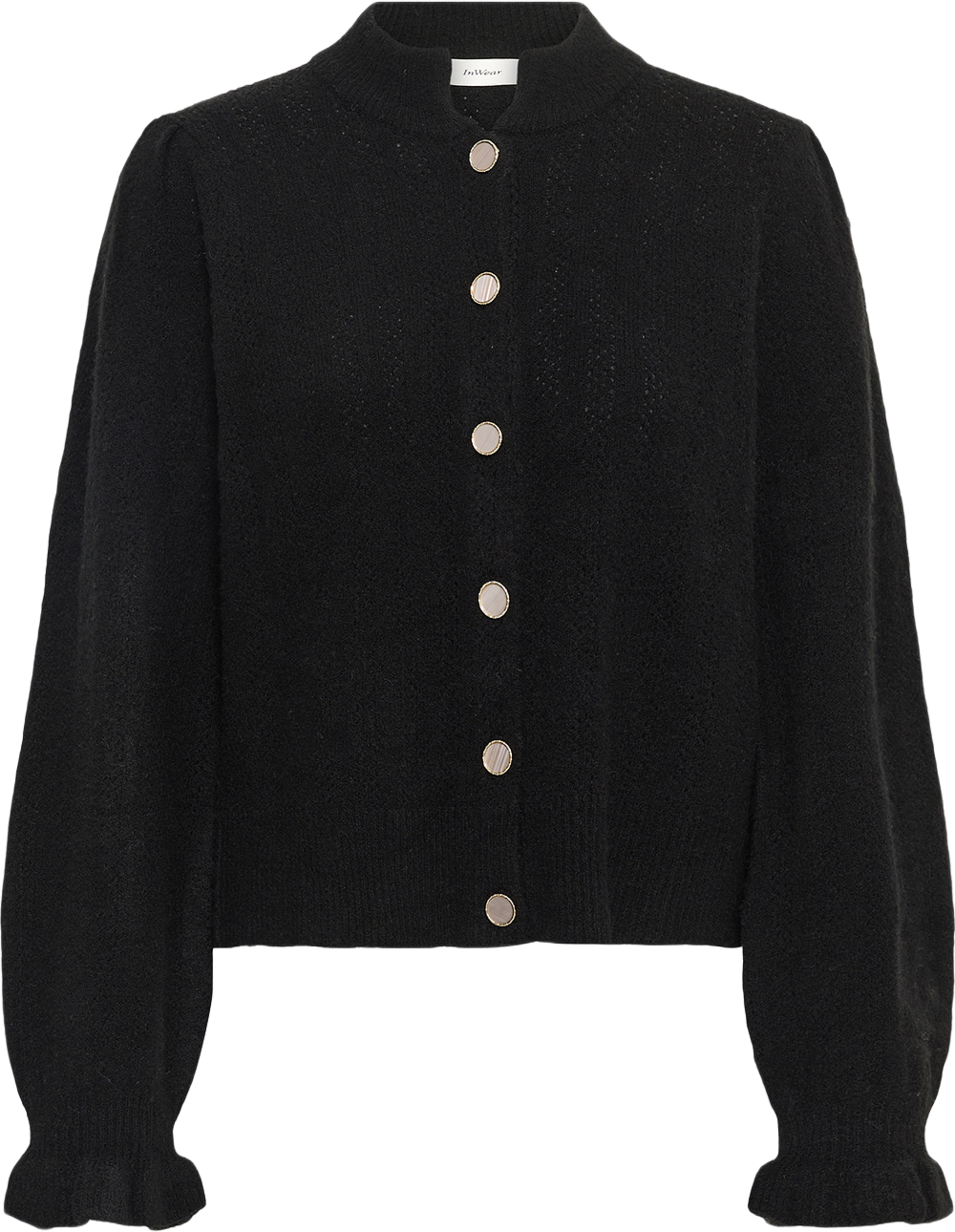 ElbieIW Cardigan, från Inwear, i färgen Black. Klicka för att öppna bilden i stort format