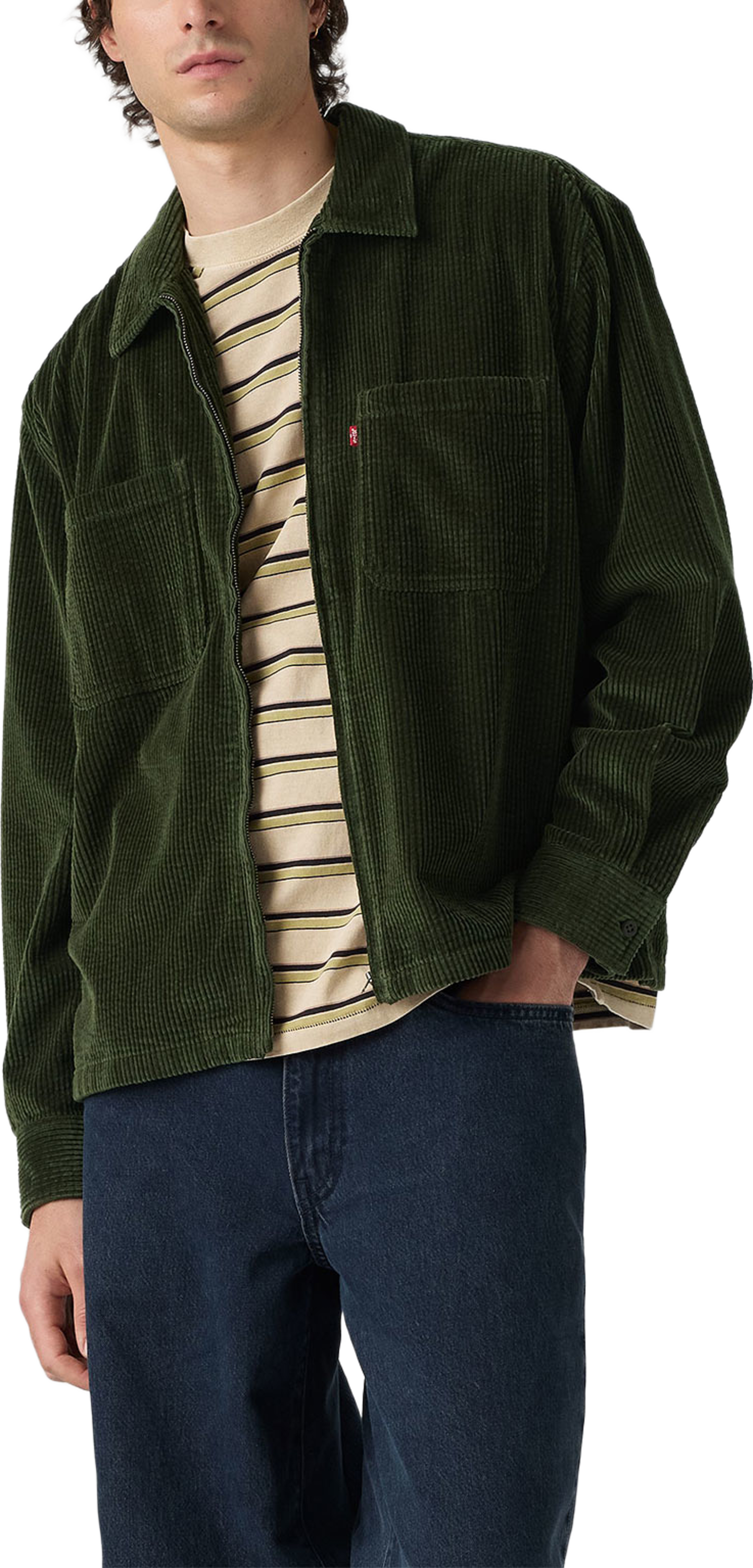Ports Boxy Zip-Up Overshirt, från Levi's, i färgen Blacks. Klicka för att öppna bilden i stort format