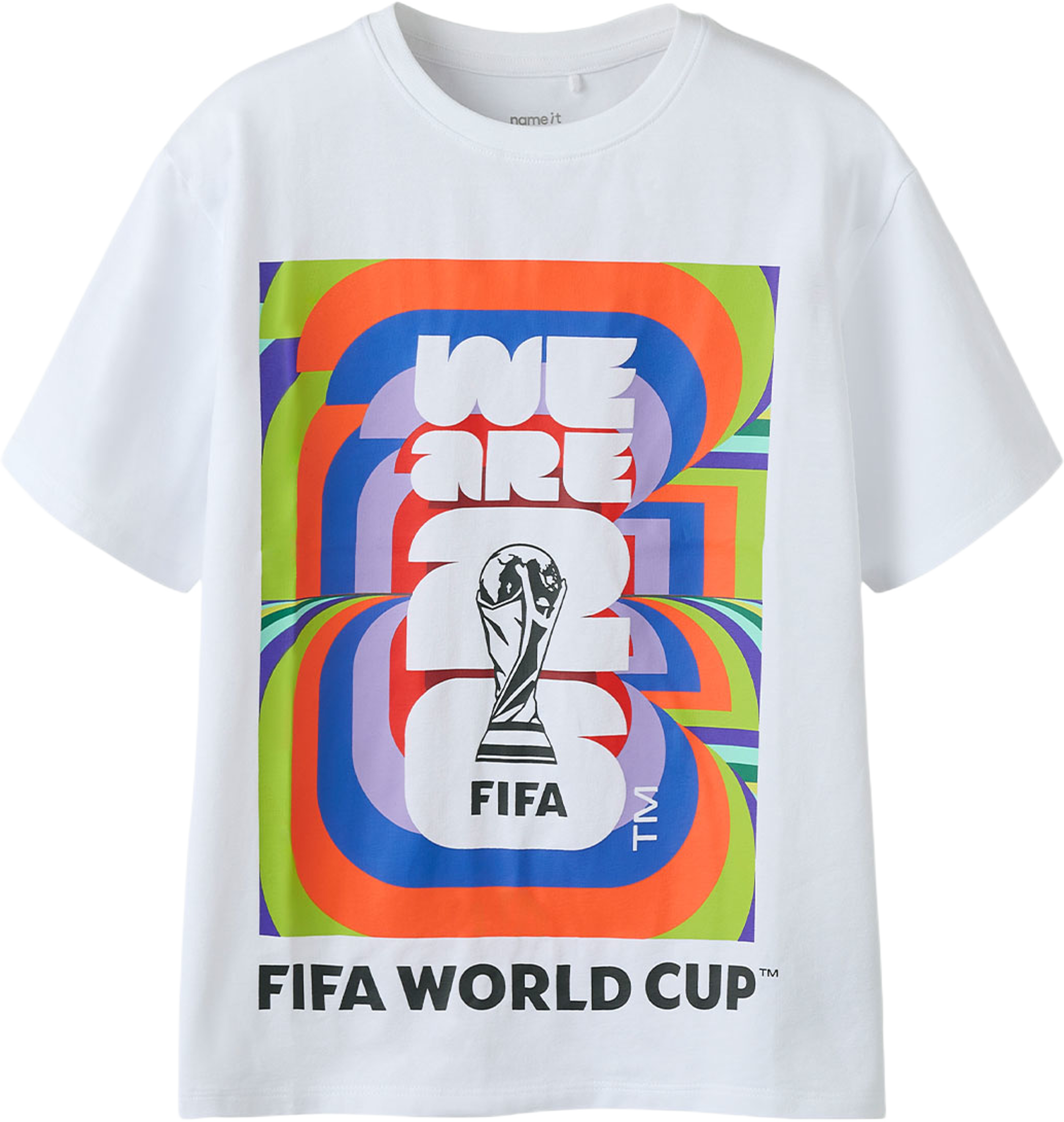 T-Shirt Fifa, från Name It, i färgen Bright White. Klicka för att öppna bilden i stort format