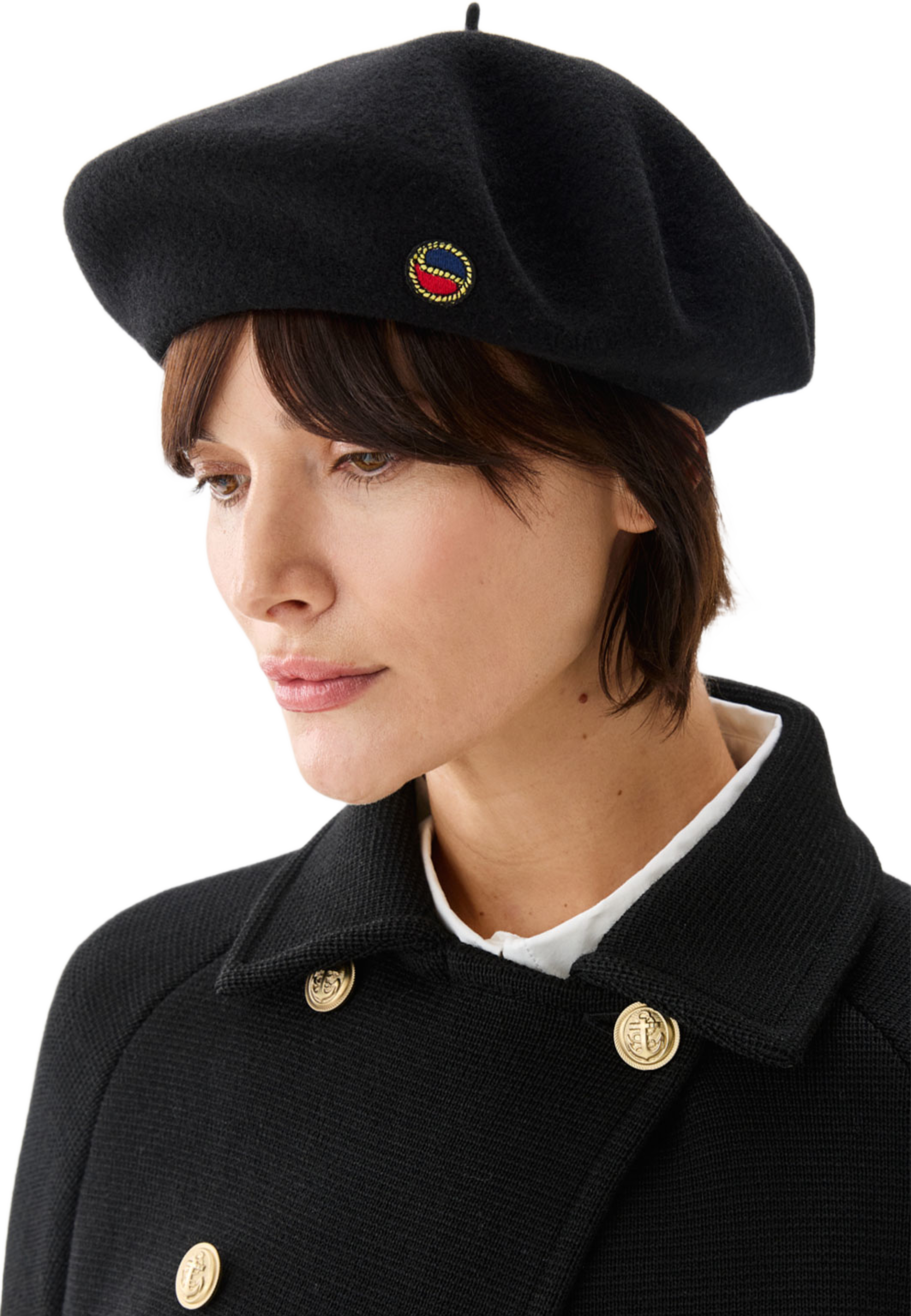 Beret Basker, från Busnel, i färgen Black. Klicka för att öppna bilden i stort format
