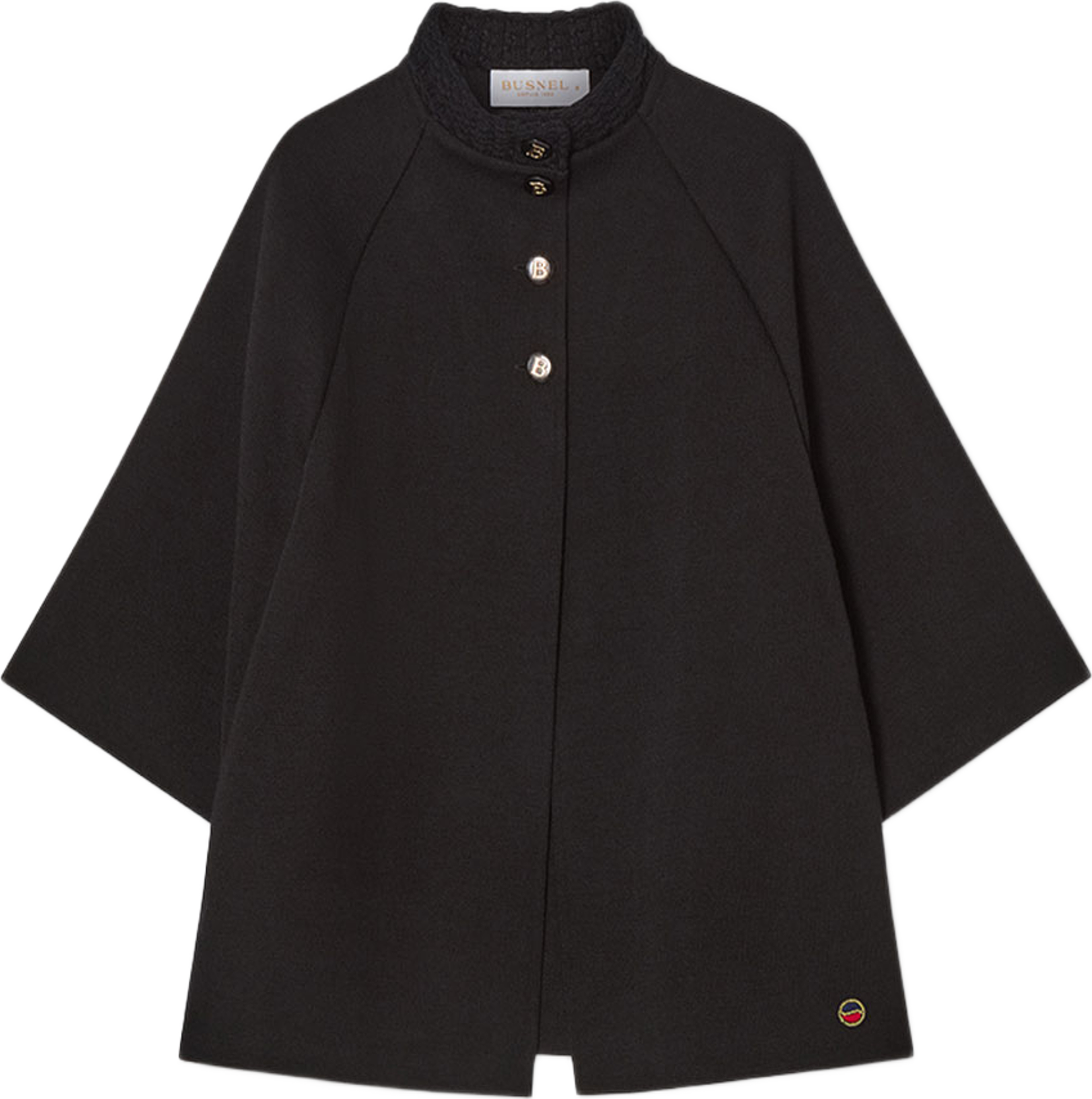 Lucine Cape, från Busnel, i färgen Black. Klicka för att öppna bilden i stort format